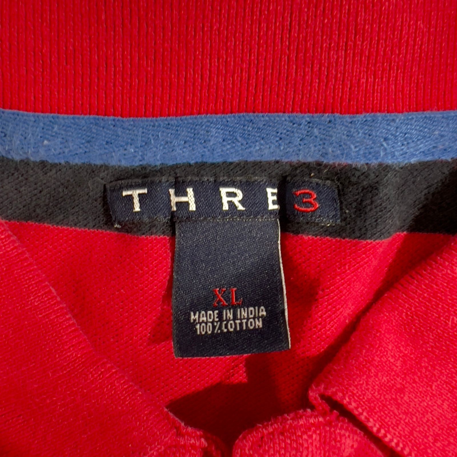 Other Polo Henley Shirt Thre3 Men's XL 100% Cotton 2-Button Size US XL / EU 56 / 4 - 2 Thumbnail