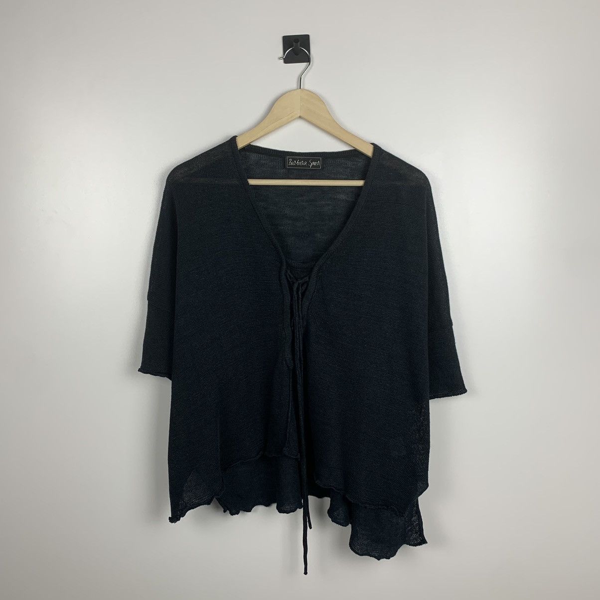 Other Barbara Speer Knit Linen Cardigan Black Short Sleeve Size XS / US 0-2 / IT 36-38 - 1 Thumbnail