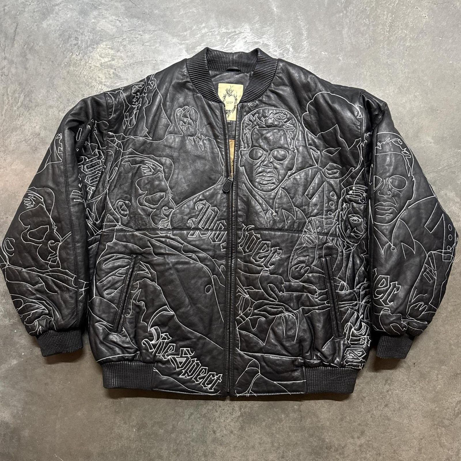 Pelle Pelle × Vintage Vintage The Godfather Pelle Pelle Style Rap Leather Jacket Size US XXL / EU 58 / 5 - 4 Thumbnail