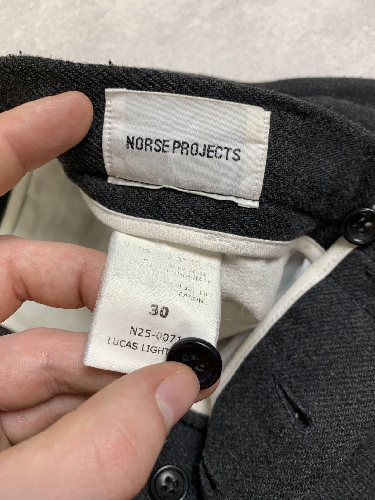 Norse Projects Norse Projects Aros Wool Pants Grey 30 Charcoal Melange Size US 30 / EU 46 - 5 Thumbnail