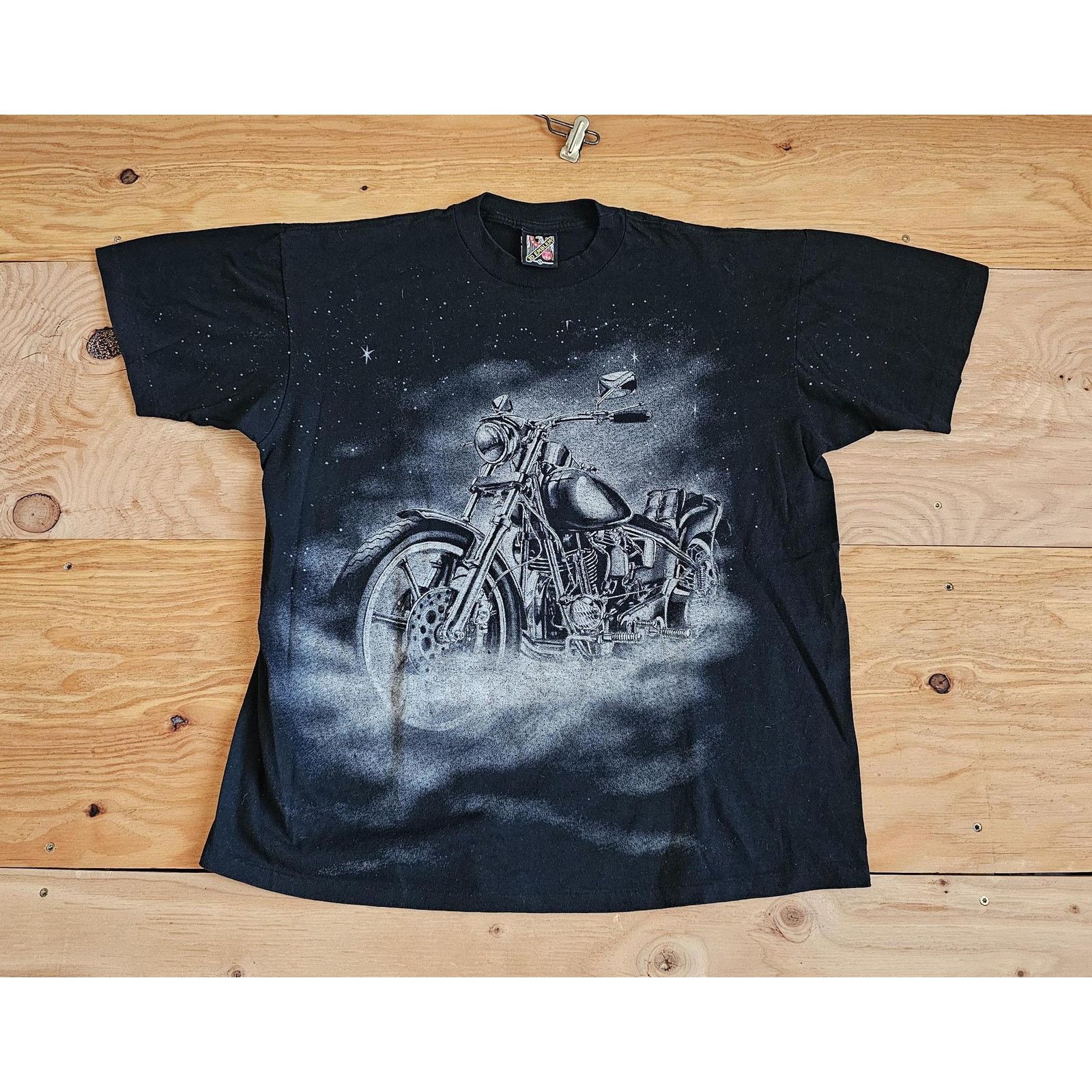 Other 3d Emblem Motorcycle Cloud Starry Night Black T-Shirt sz XL Size US XL / EU 56 / 4 - 1 Thumbnail