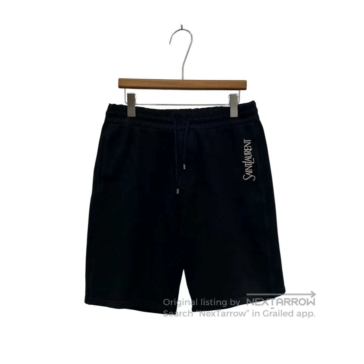 Japanese Brand Saint Laurent SLP Embroidered Letter Shorts. Size US 34 / EU 50 - 1 Thumbnail