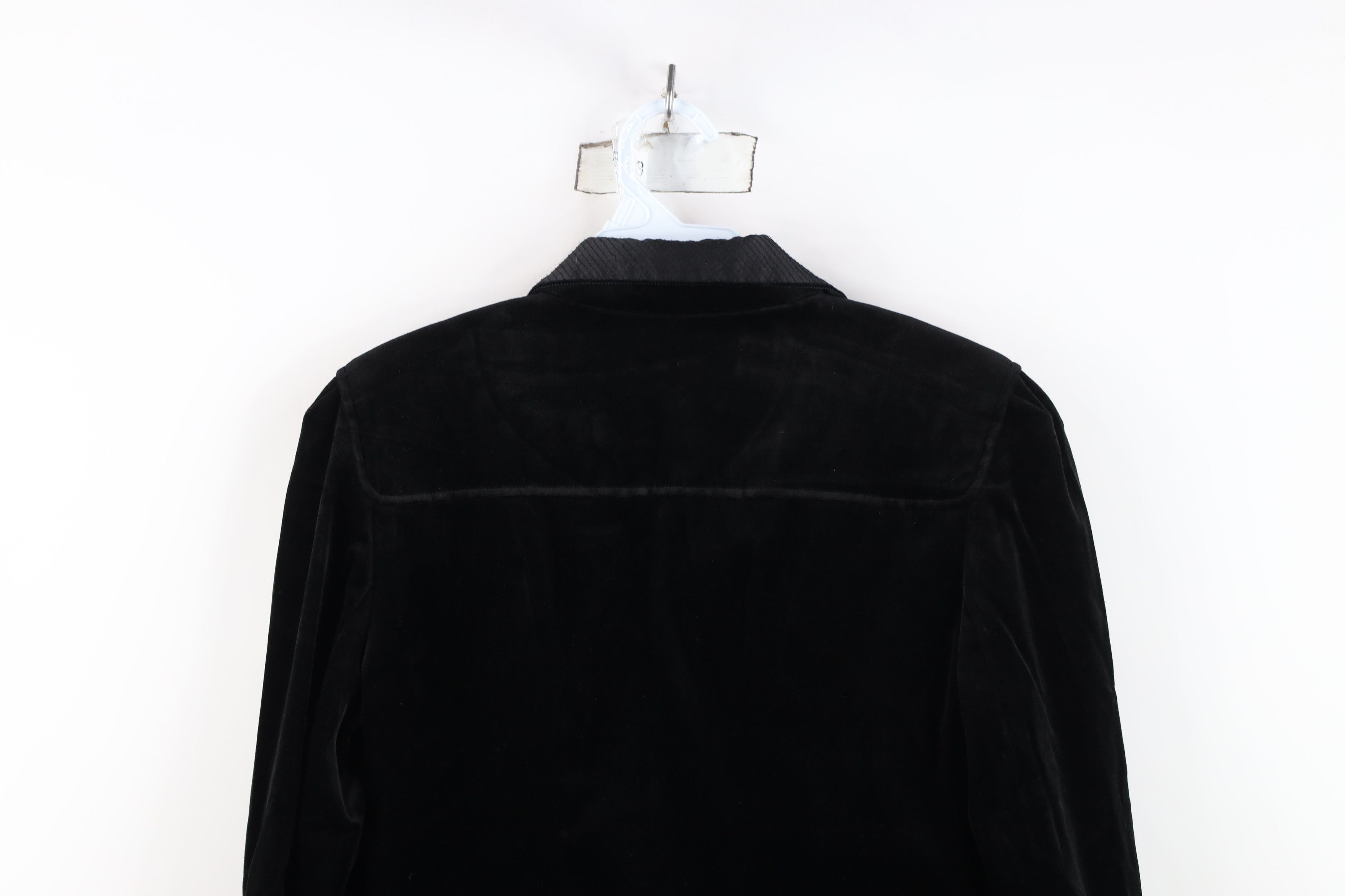 Diane von Furstenberg Diane von Furstenberg Lucille Velvet Velour Jacket Black Size M / US 6-8 / IT 42-44 - 14 Thumbnail