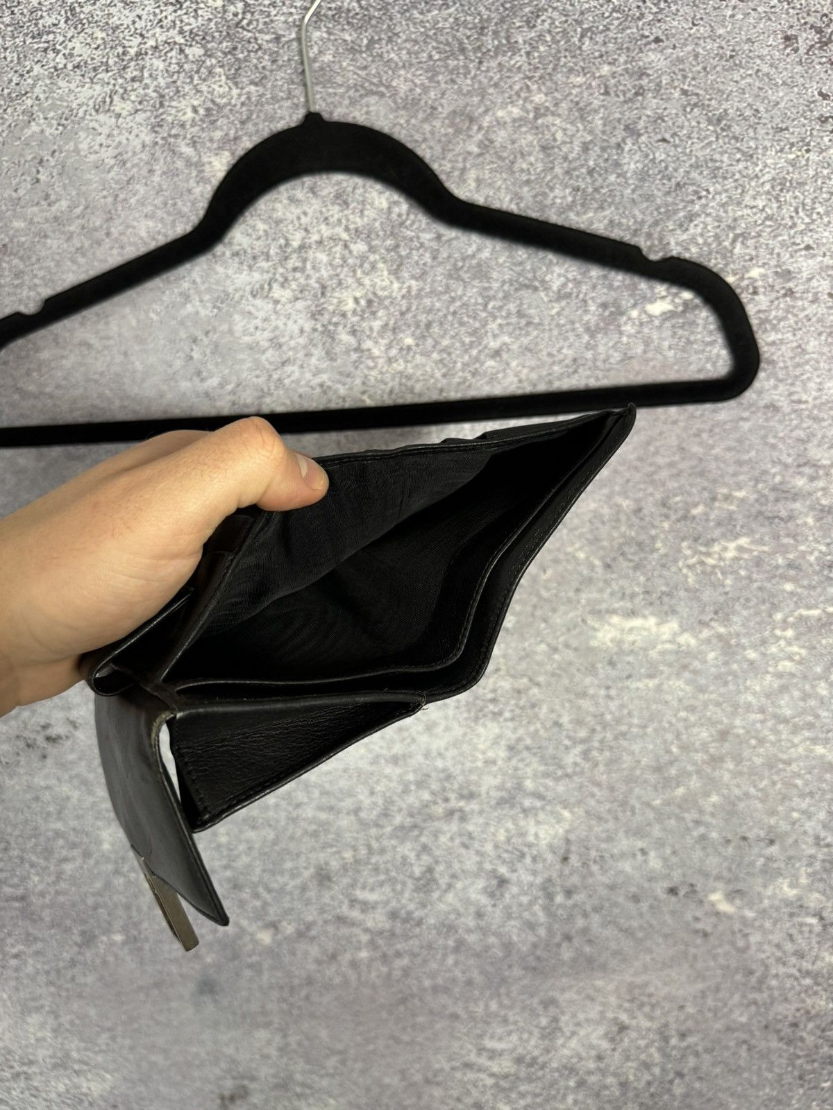 Gucci × Vintage Gucci Wallet Bifold Vintage Black Leather Unisex Authentic Size ONE SIZE - 12 Thumbnail