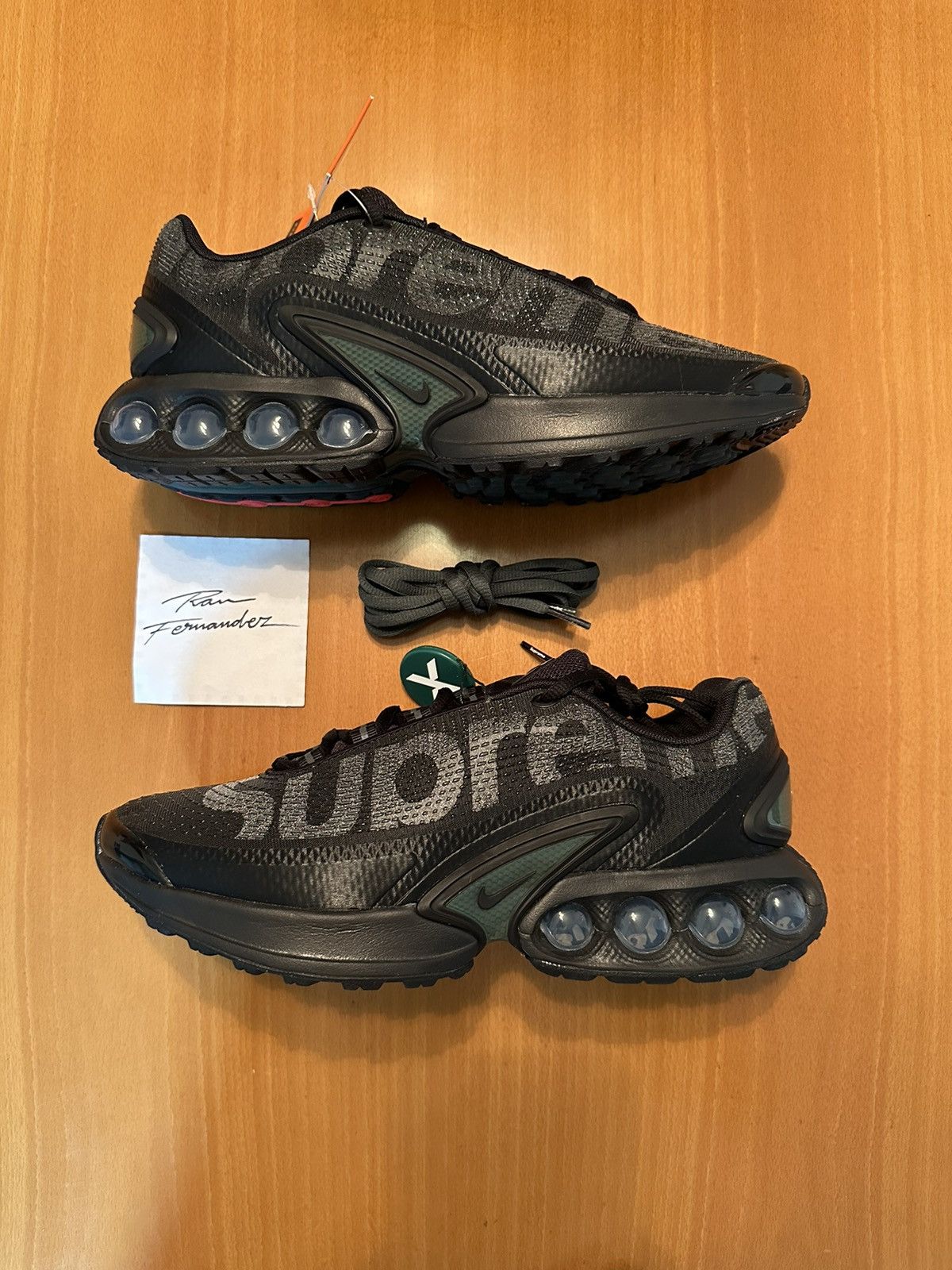 image of Nike x Supreme Air Max Dn Sp Black Galactic Jade Shoes, Men's (Size 9.5)