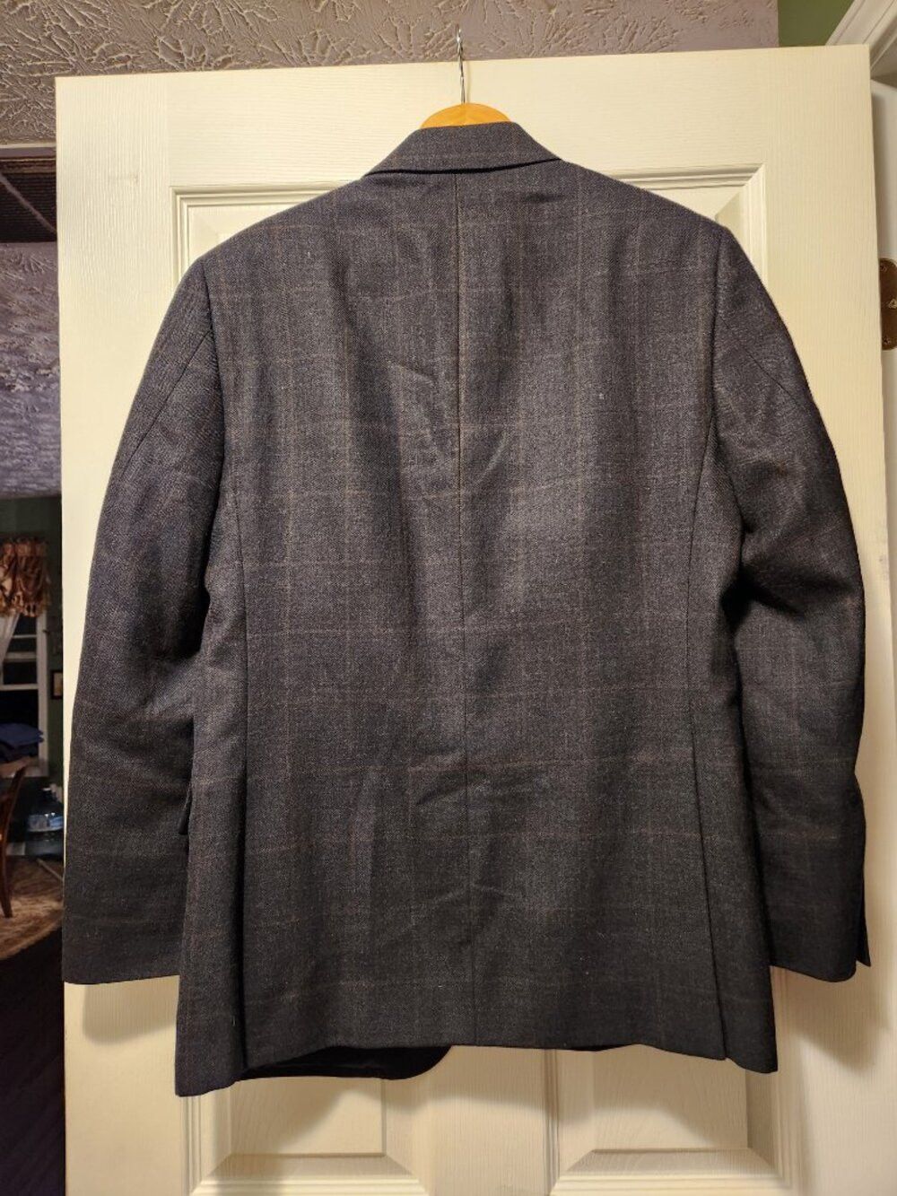 Jos. A. Bank Jos.a.bank men's navy 100%wool sport coat blazer jacket 39R Size 38R - 6 Thumbnail