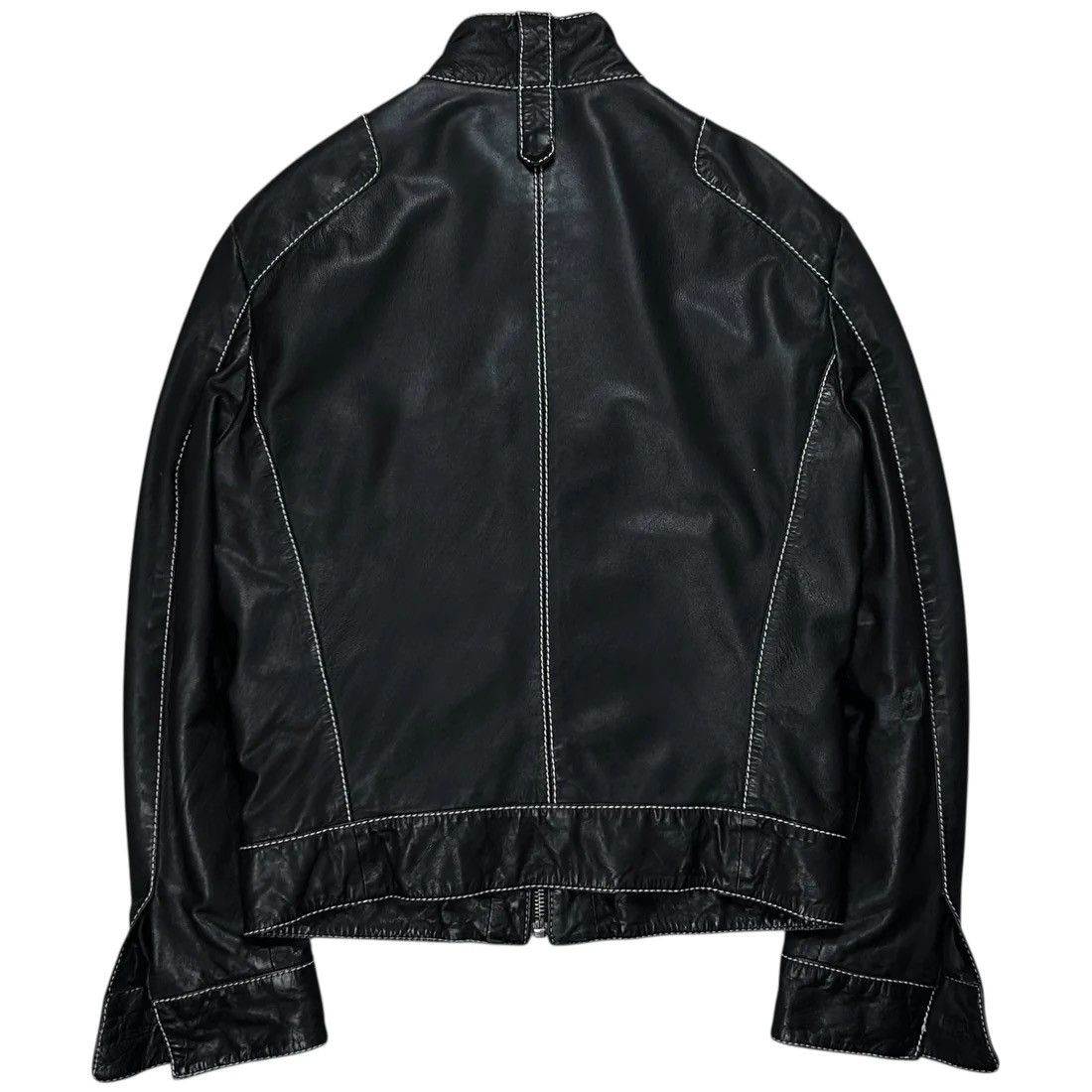 Dirk Bikkembergs Dirk Bikkembergs Contrast Stitch Sheep Leather Jacket Size US S / EU 44-46 / 1 - 3 Thumbnail