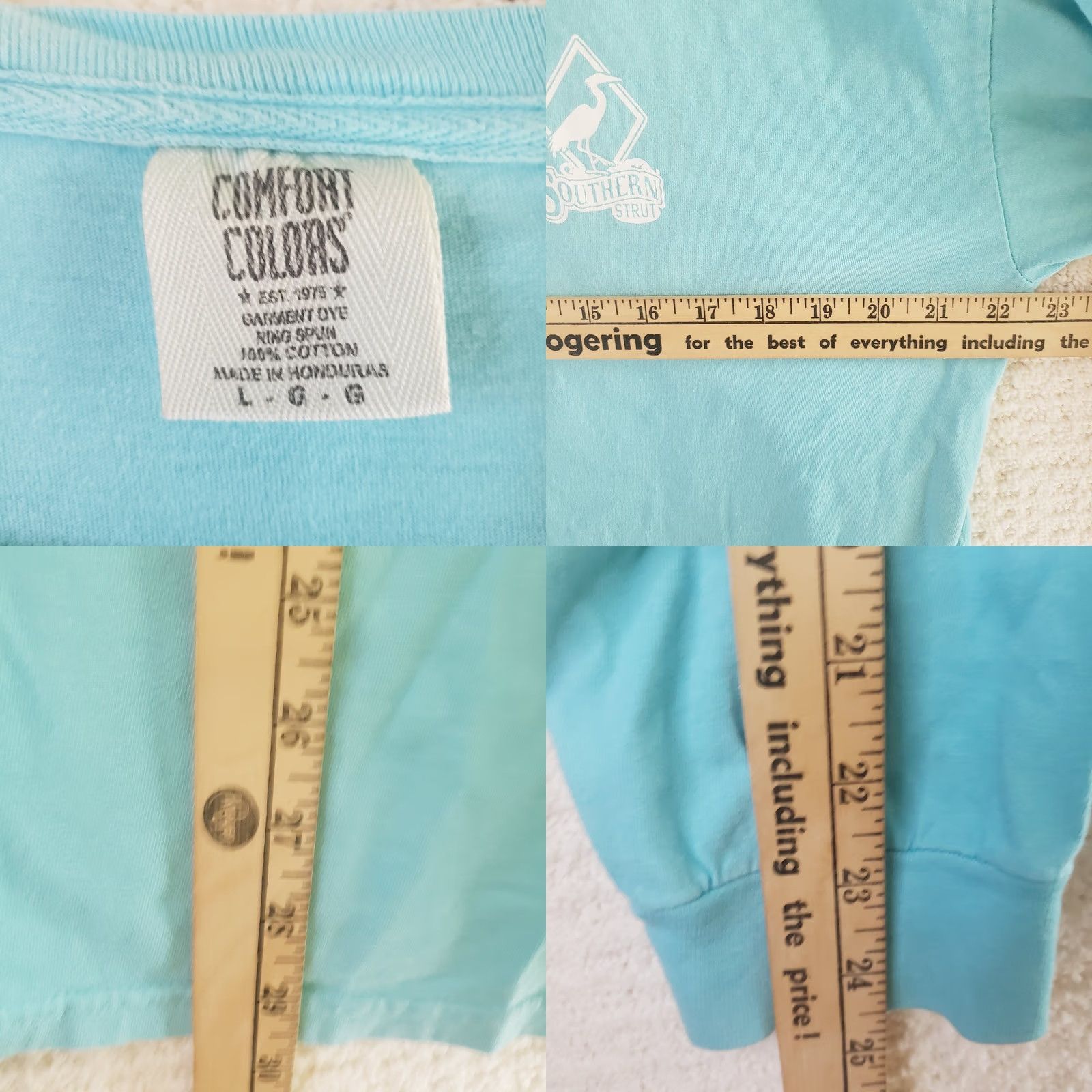 AQUA Southern Strut Lab Puppy Aqua Blue Long Sleeve Shirt Mens Women Size L / US 10 / IT 46 - 9 Thumbnail