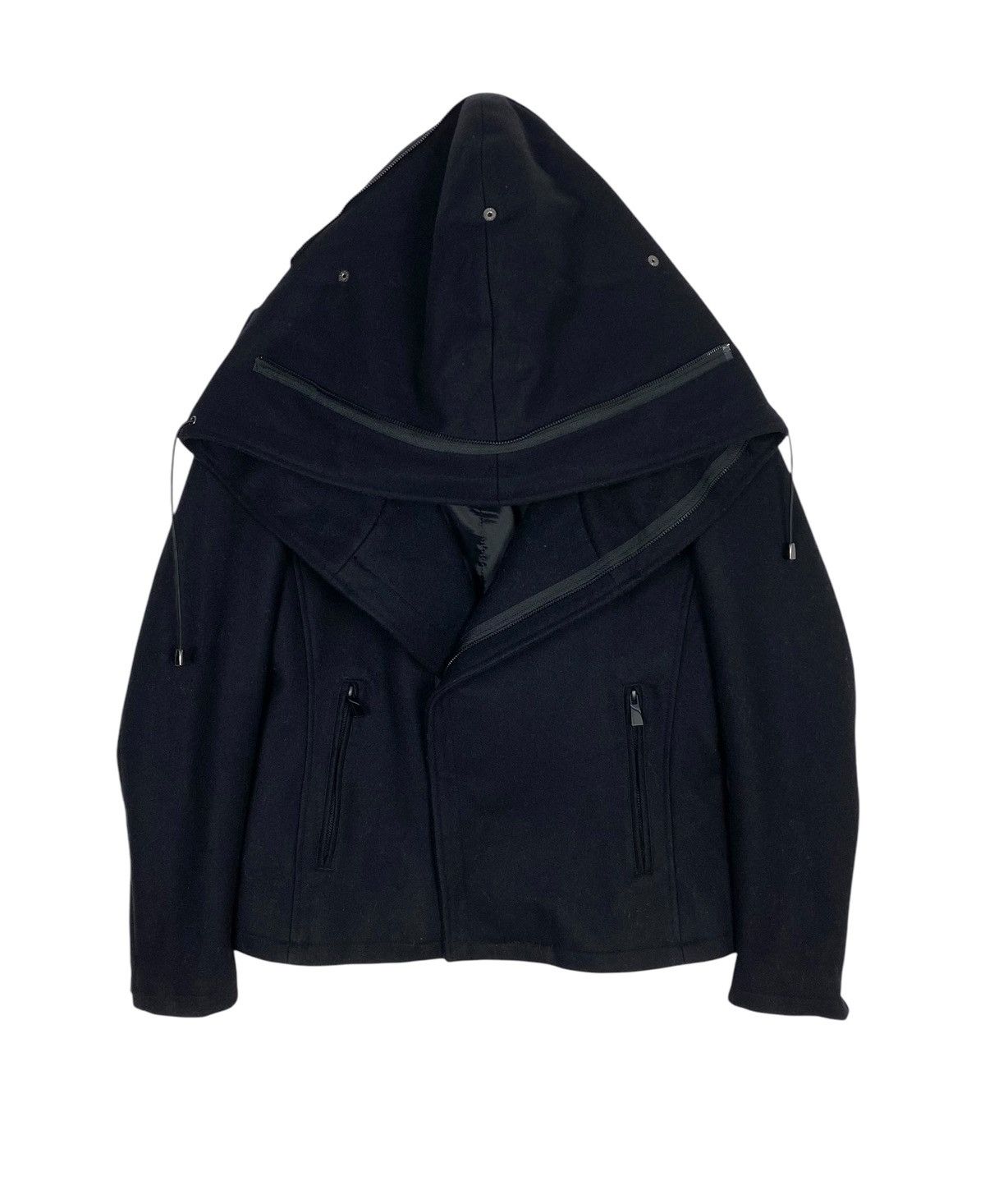 Katharine Hamnett London Katharine Hamnett London Wool Blouson Asymmetrical Hoodie Size M / US 6-8 / IT 42-44 - 1 Thumbnail