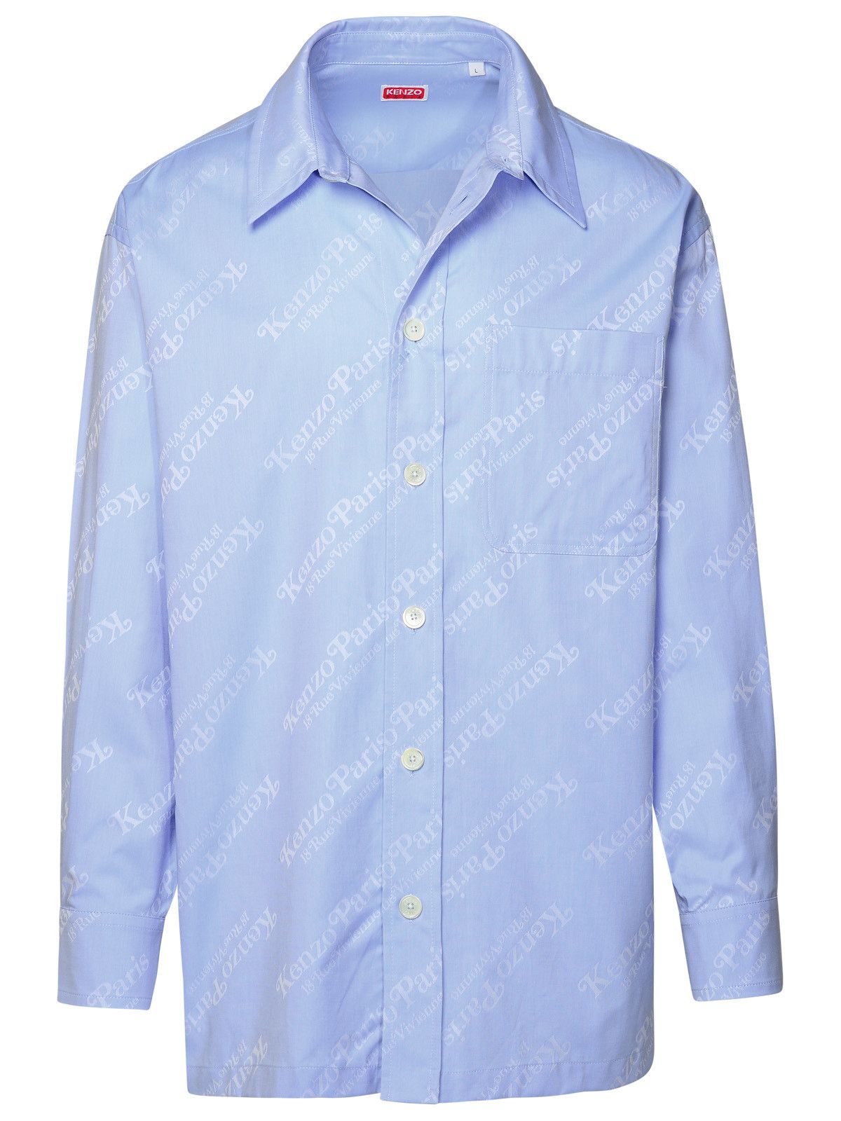 image of Kenzo 'Kenzo By Verdy' Light Blue Cotton Shirt, Men's (Size Small)