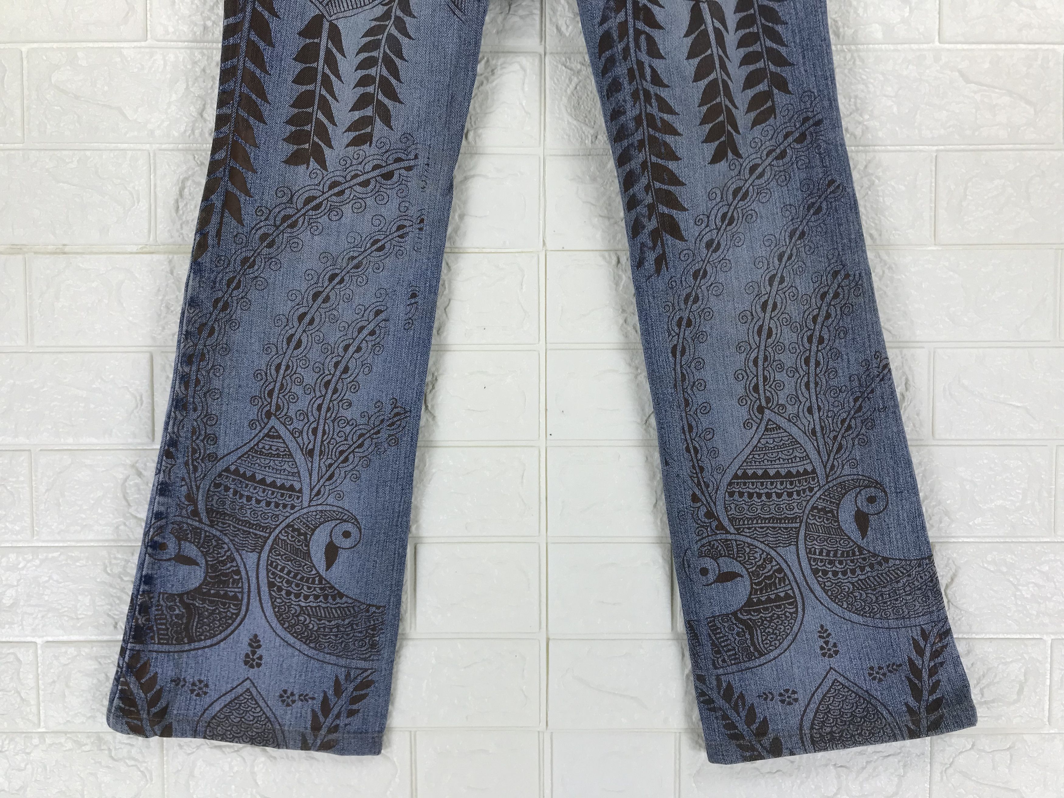 Parasuco Vintage Parasuco Art Pattern Flare Jeans Size 23" - 8 Thumbnail