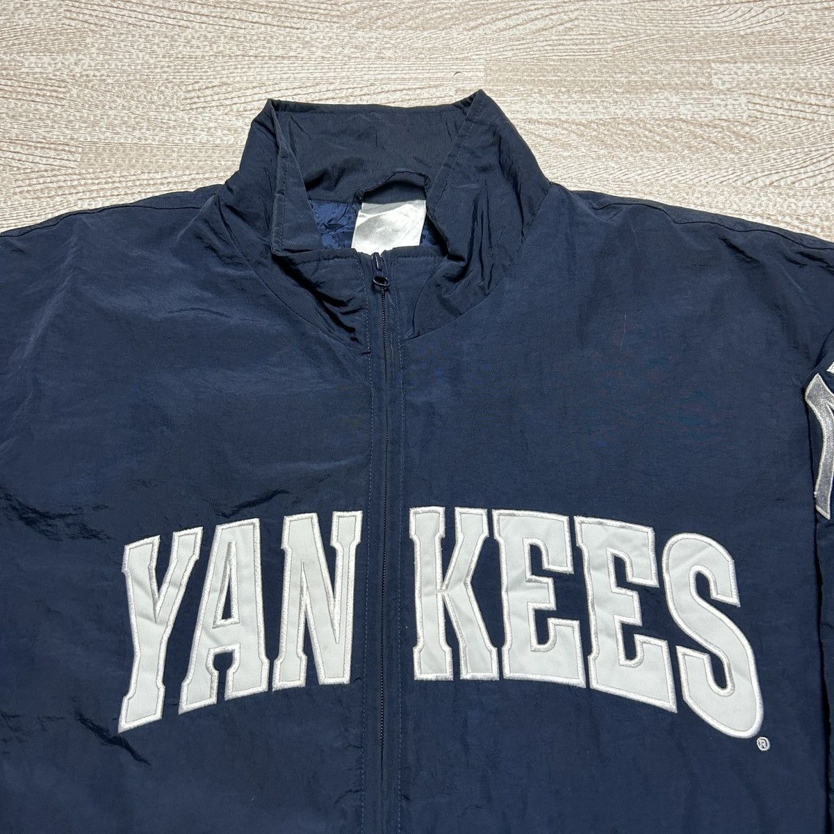 Adidas × MLB × New York Yankees Vintage adidas Bomber Jacket Emroidered Yankeeslogo Blue Zip Size US XXL / EU 58 / 5 - 3 Thumbnail