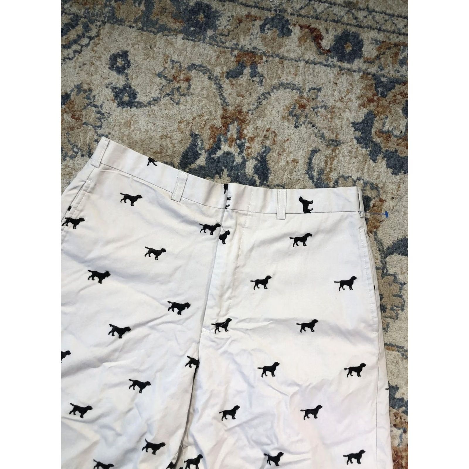 Vintage Murray's Toggery Shop Shorts Mens 34 Beige Dog Embroidered Chino 9 Inseam Size US 34 / EU 50 - 6 Thumbnail