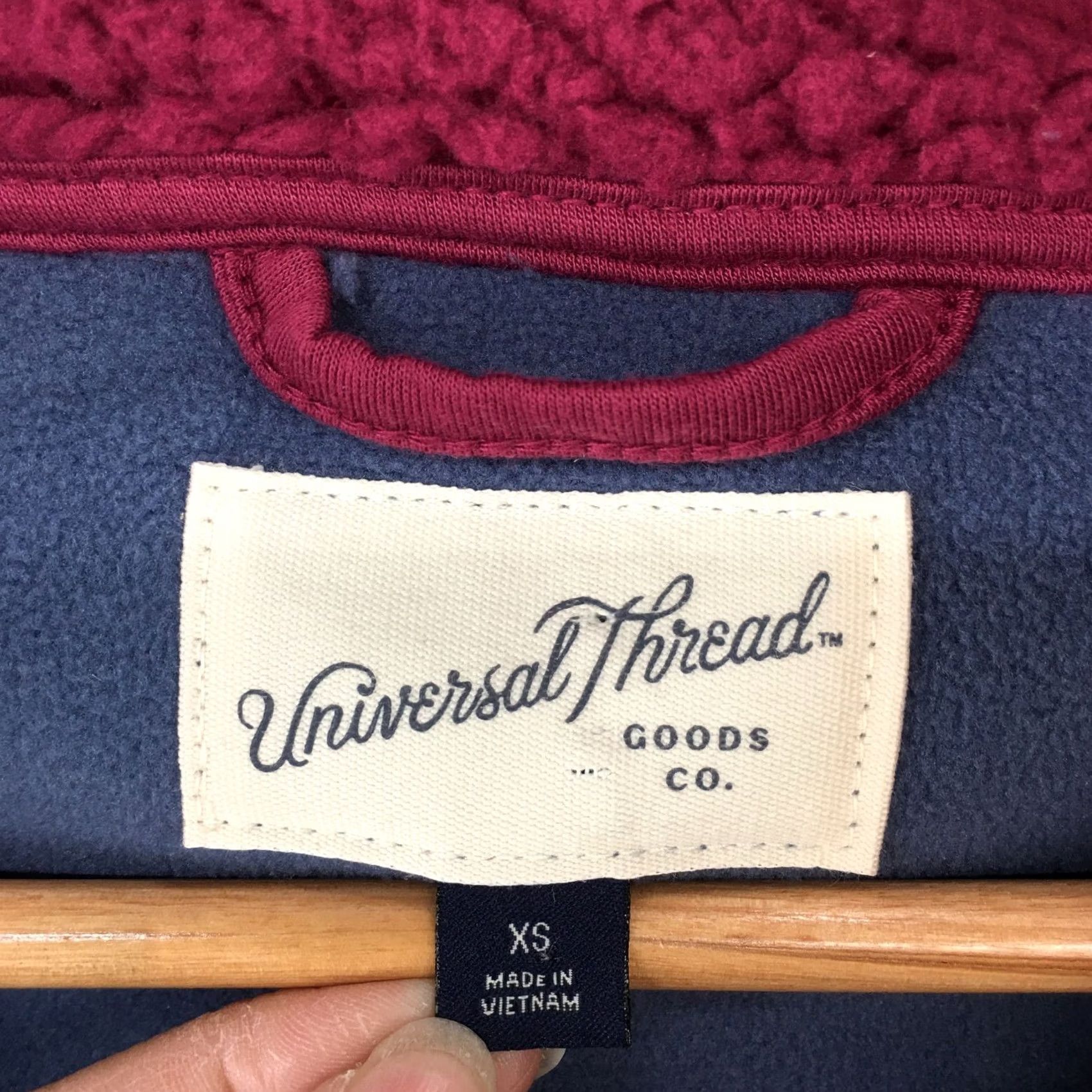 Vintage Universal Thread Sherpa Anorak Teddy Jacket Women XS Purple Full Zip Long Sleeve Size XS / US 0-2 / IT 36-38 - 6 Thumbnail