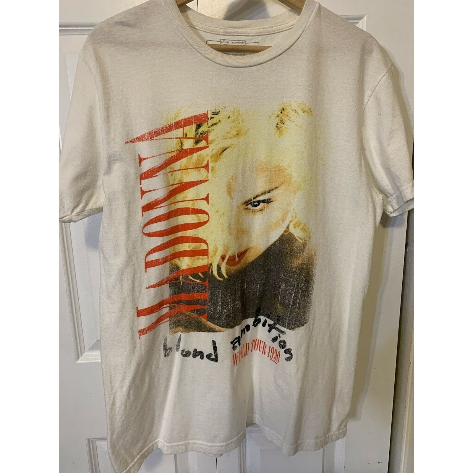 Other Madonna Vintage 1990 Blond Ambition Tour White T-Shirt Sz L Size US L / EU 52-54 / 3 - 5 Thumbnail