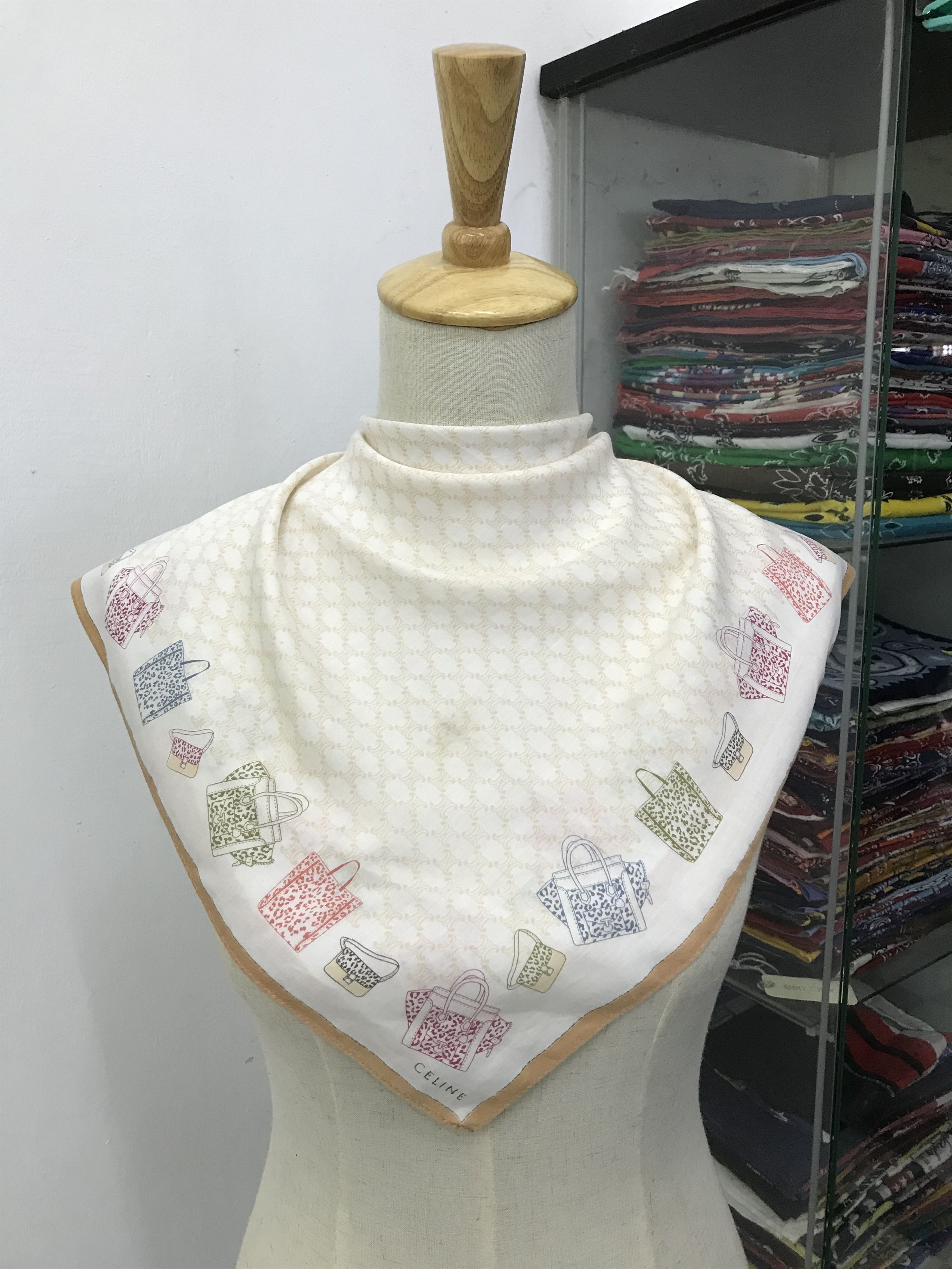 Celine × Vintage Celine Bandana / Handkerchief / Neckerchief - S2441 Size ONE SIZE - 2 Thumbnail
