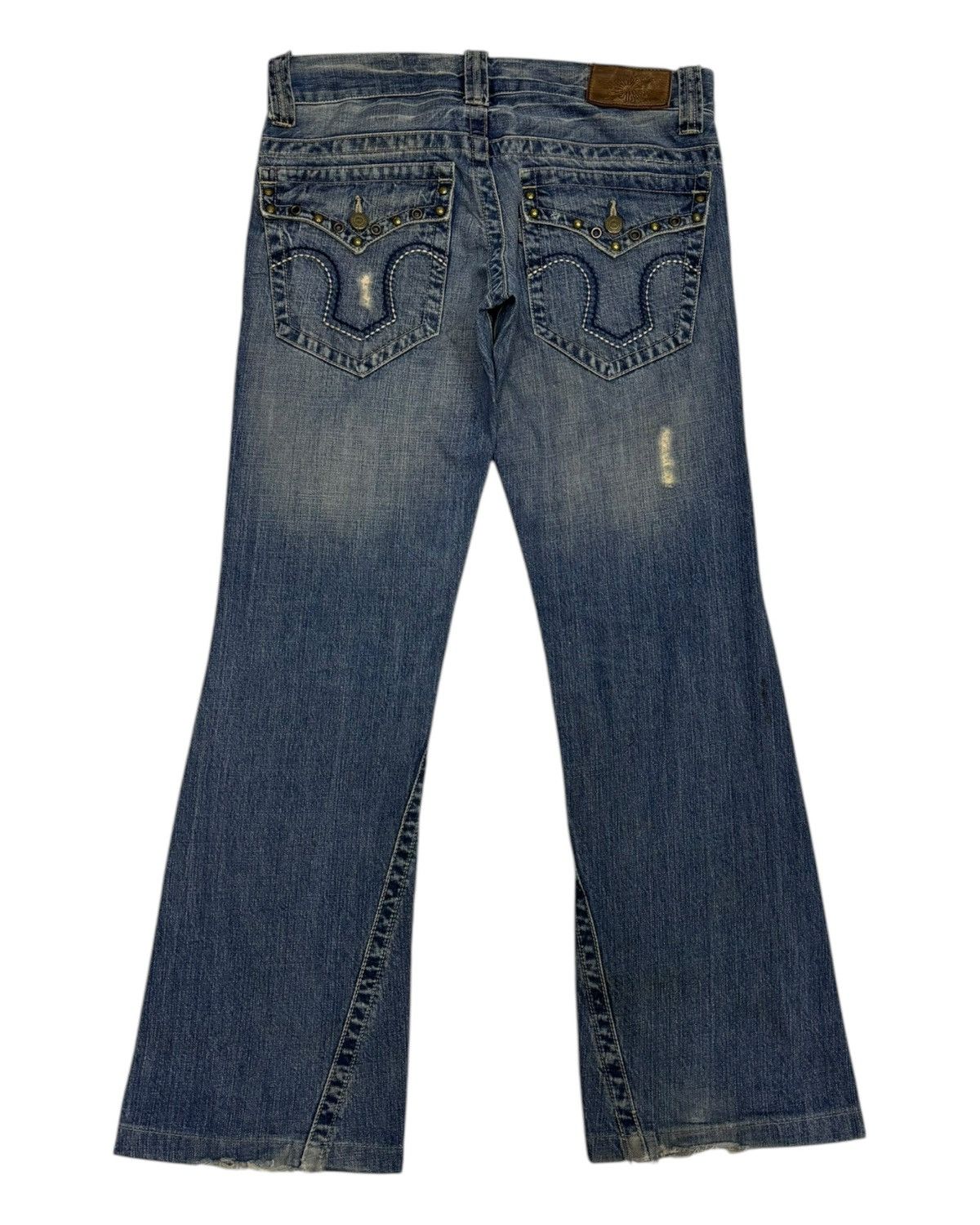 Tornado Mart Tornado Mart Pierced Lace Flared Jeans Distressed Denim Size 32" / US 10 / IT 46 - 9 Thumbnail