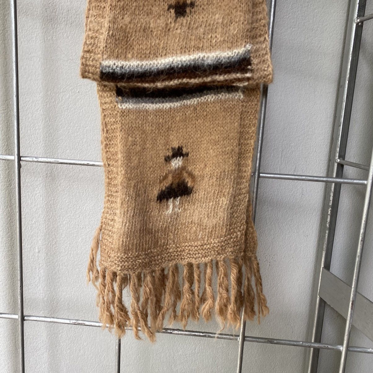 Designer × Japanese Brand Camel Brown Alpaca Pattern Scarf Size ONE SIZE - 4 Thumbnail