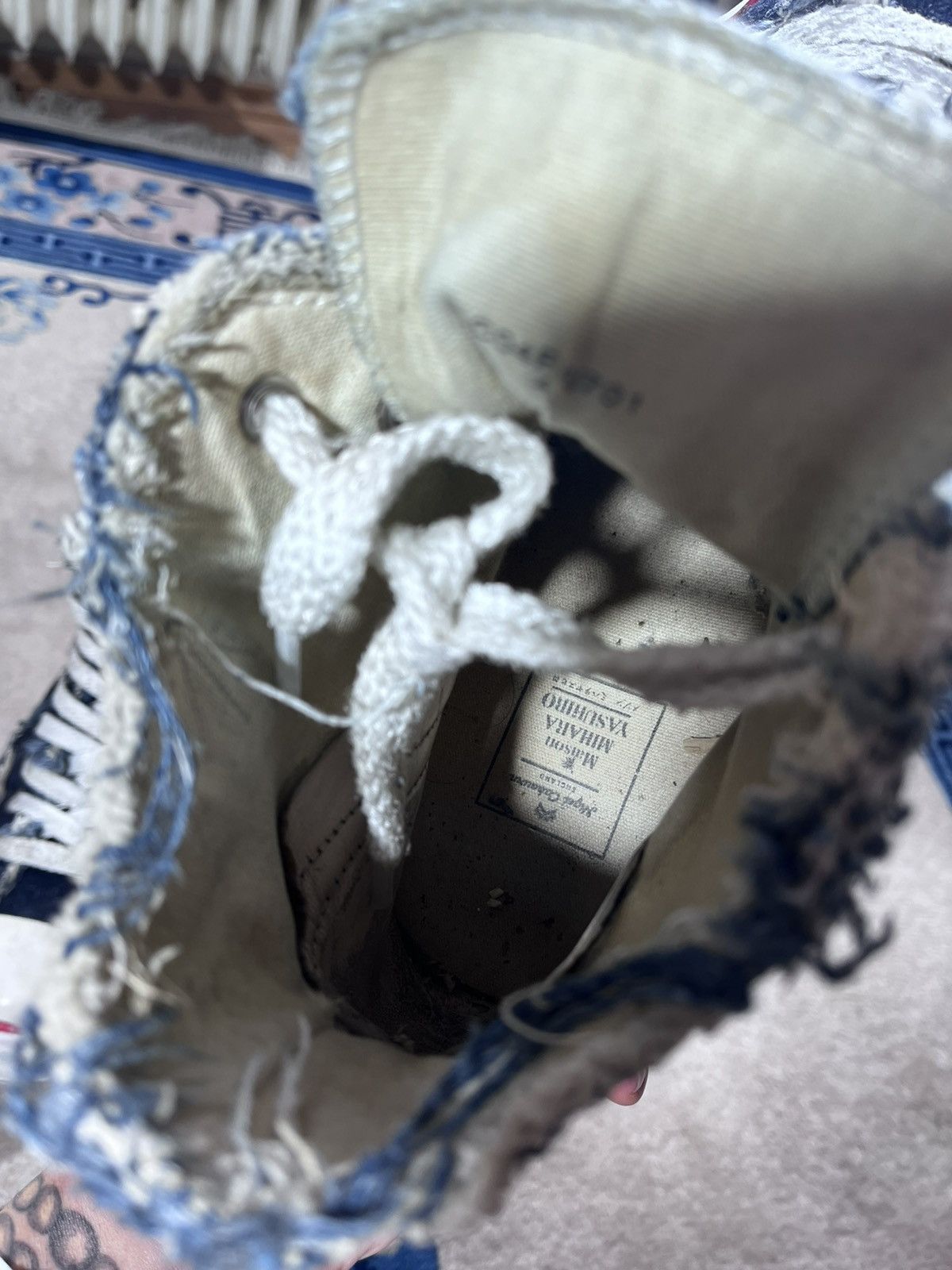 Maison MIHARA YASUHIRO × Nigel Cabourn Nigel Cabourne x Mihara Yasuhiro Hi Top Hank Denim Sneaker Size US 10 / EU 43 - 6 Thumbnail