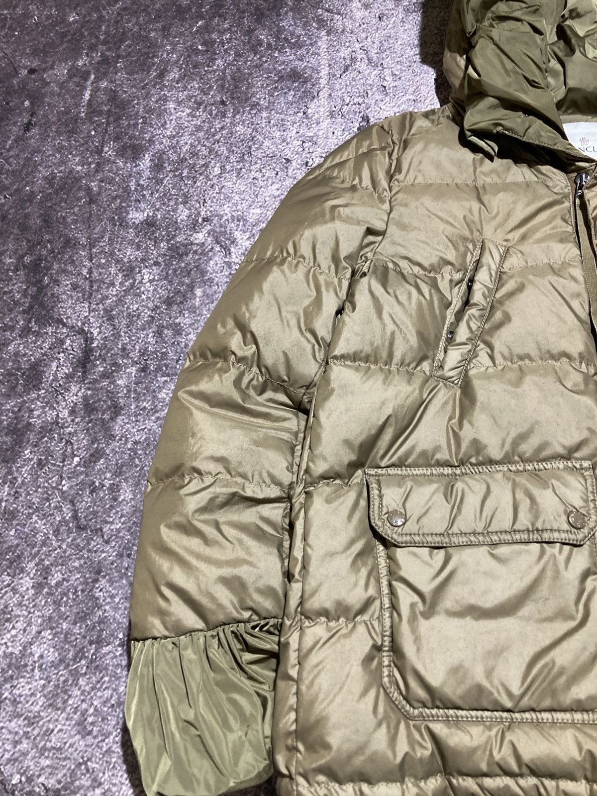 Moncler Moncler Khaki Down Peplum Trim Detailed Seri Jacket Size M / US 6-8 / IT 42-44 - 6 Thumbnail