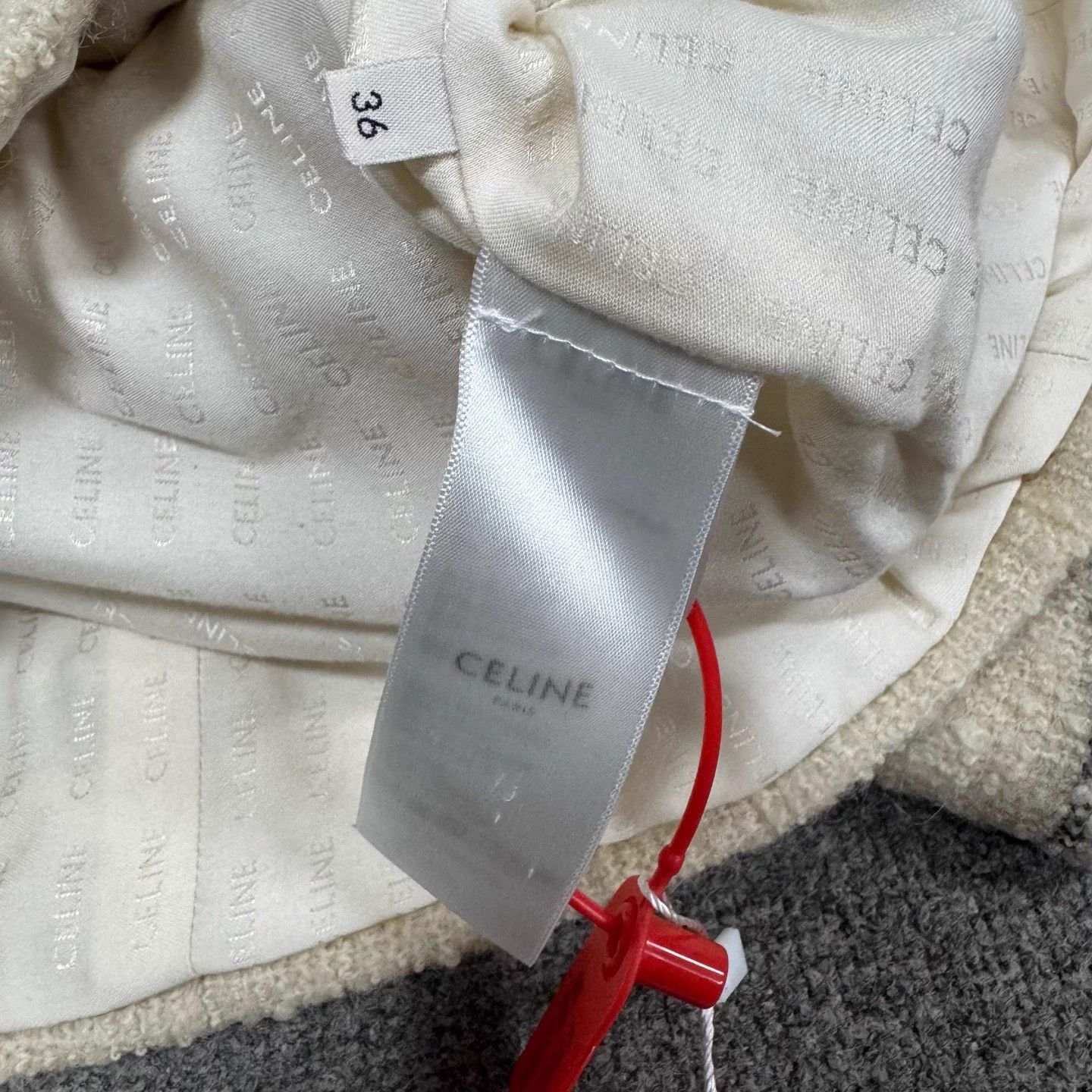 Celine Celine Classic Tweed Striped Gold Button Short Jacket Size XS / US 0-2 / IT 36-38 - 6 Thumbnail