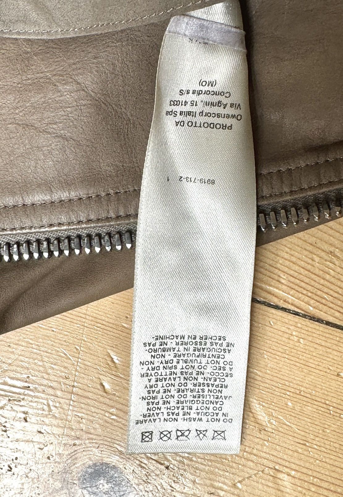 Rick Owens Rick Owen’s dark dust bike leather jacket Size US M / EU 48-50 / 2 - 10 Thumbnail