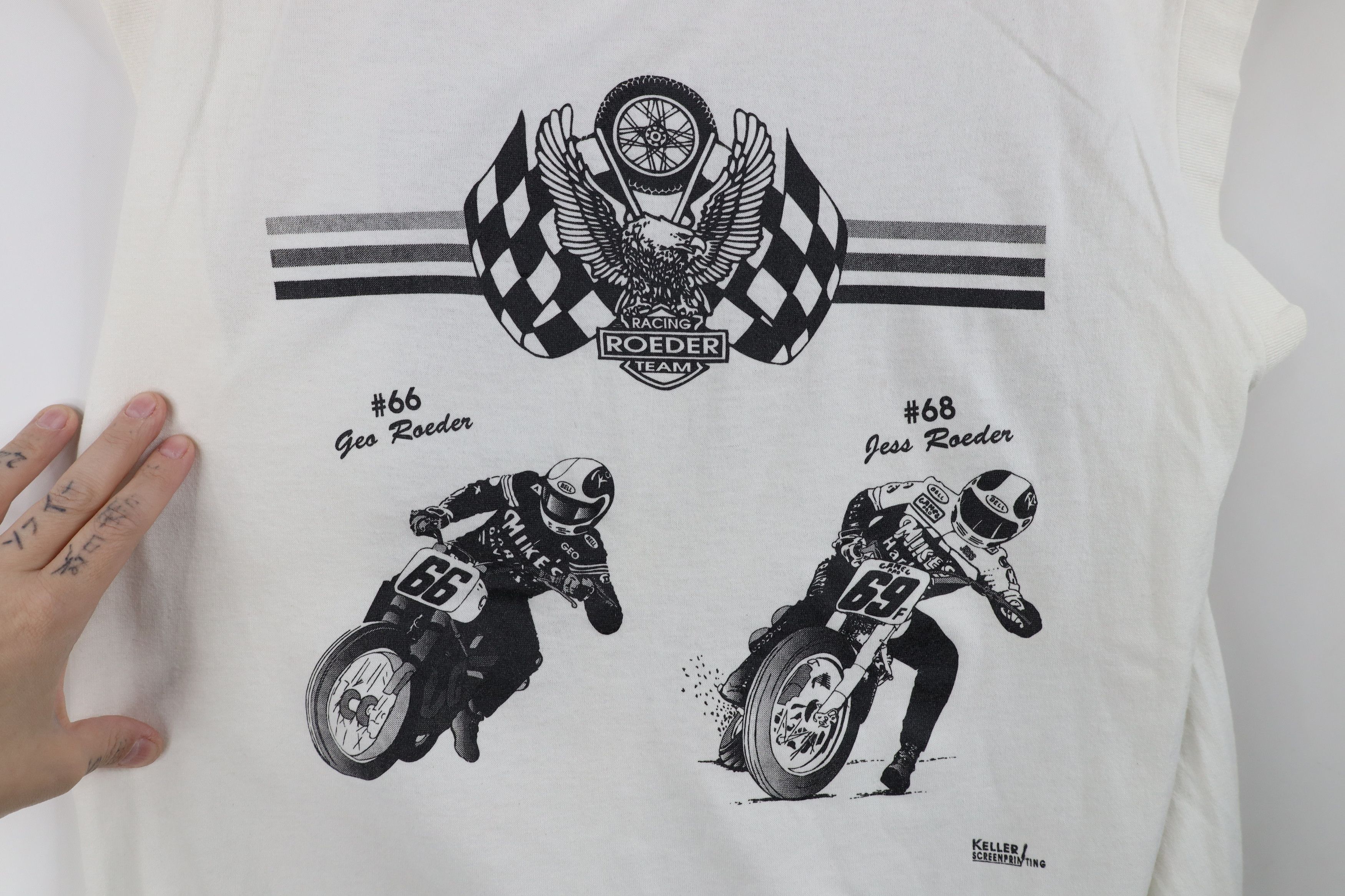 Vintage Vintage 80s 90s Racing Team Geo Jess Sleeveless T-Shirt USA Size US L / EU 52-54 / 3 - 4 Thumbnail