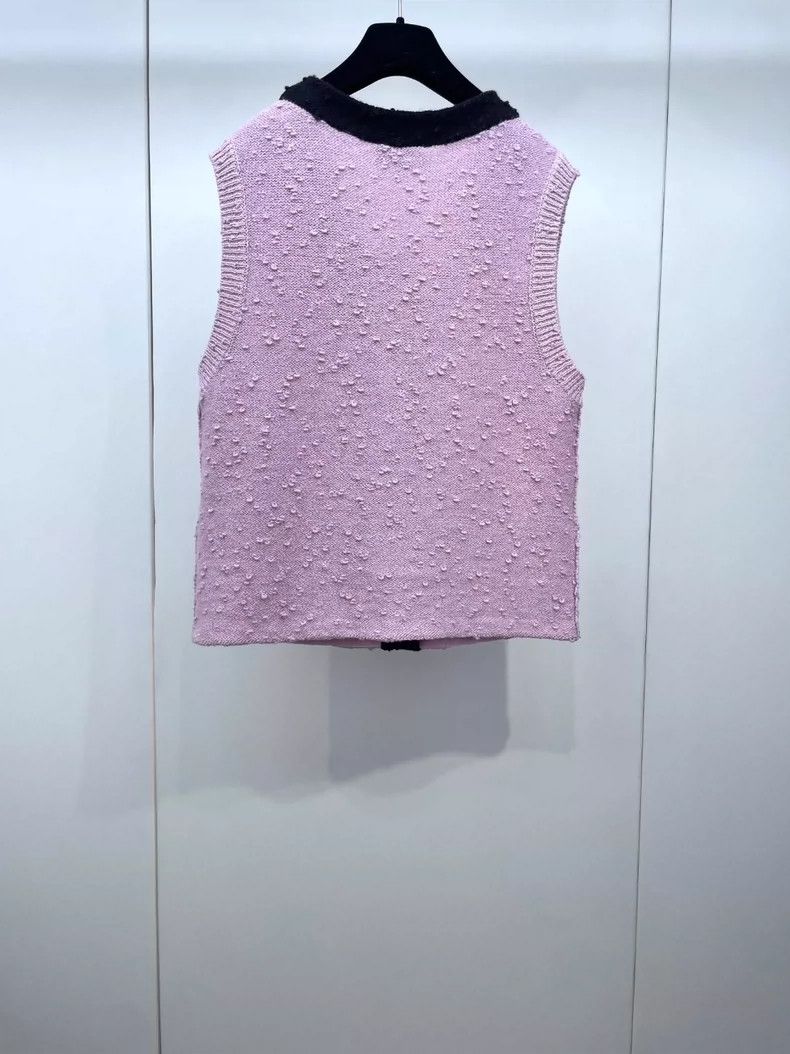 Chanel Chanel 24K black and pink color-blocked knitted vest 2504-N Size XS / US 0-2 / IT 36-38 - 2 Thumbnail