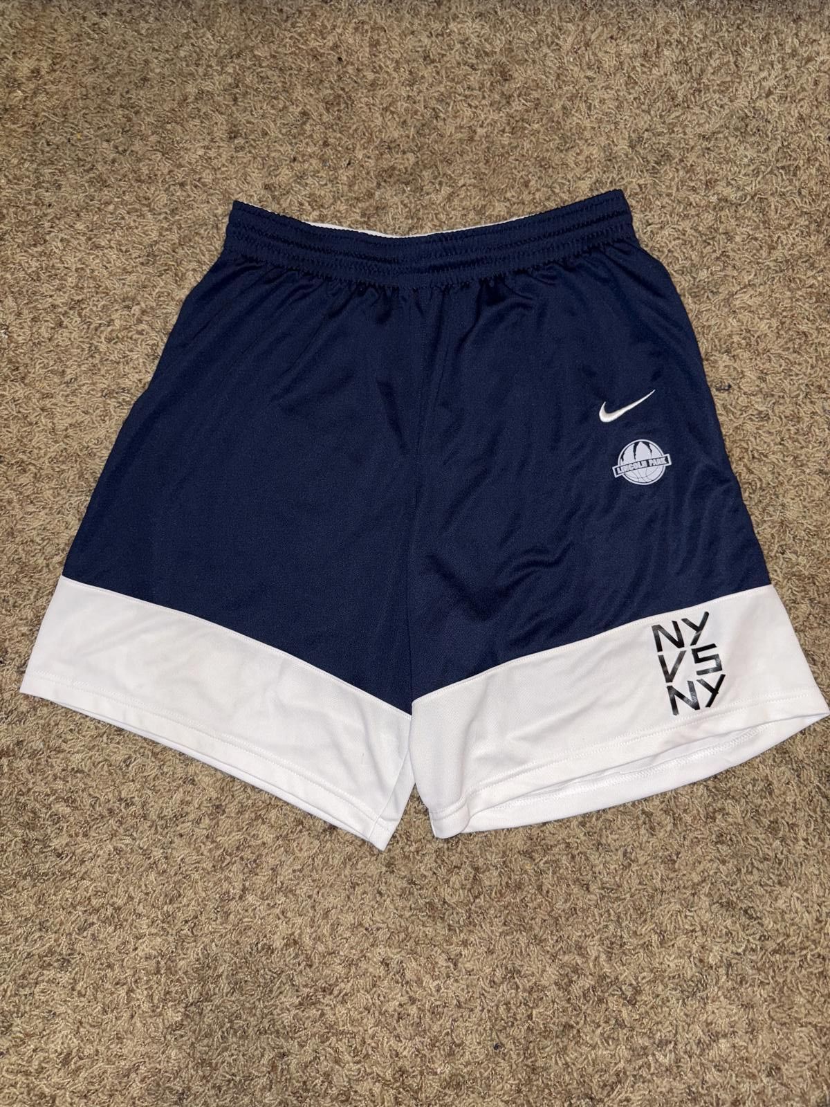 Nike Nike Men’s Blue White Ny Vs Ny Lincoln Park Classic Basketball Shorts Size US 40 / EU 56 - 1 Thumbnail