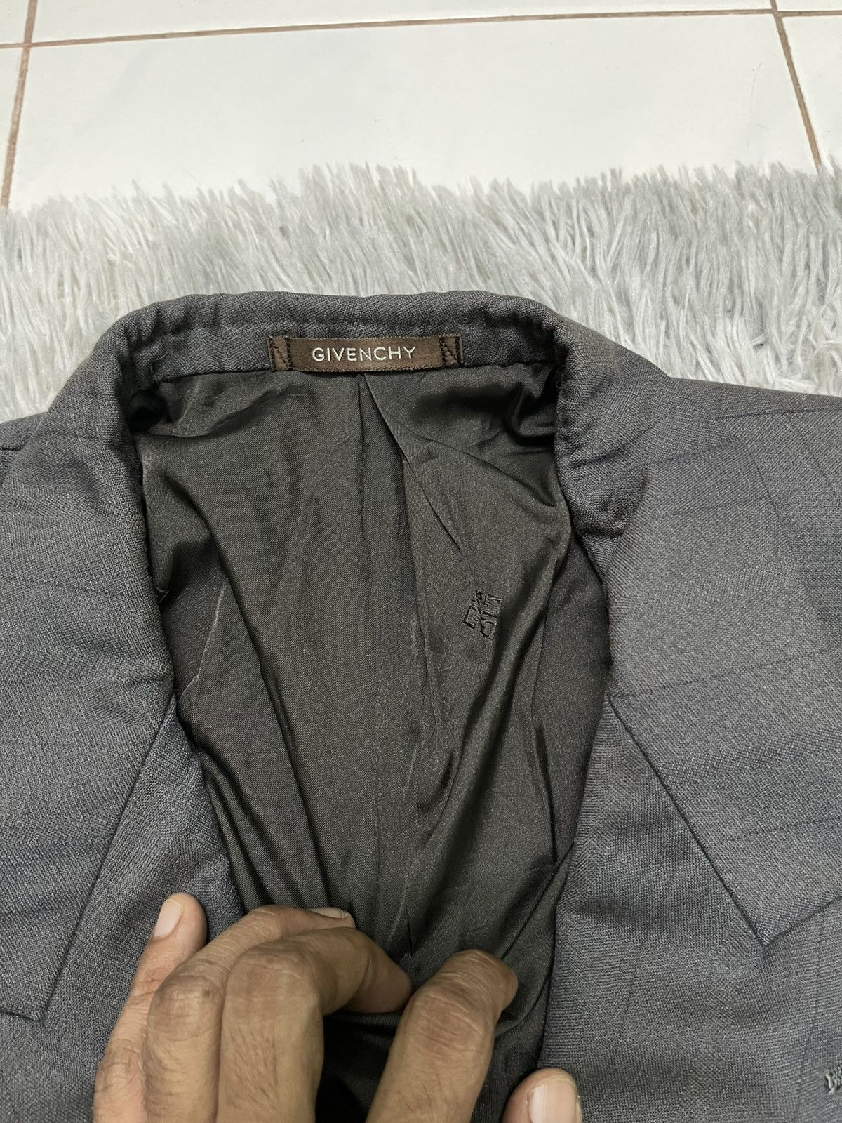 Givenchy × Vintage 90s GIVENCHY BLAZZER STRIPES 100% CASHMERE RARE Size 48S - 7 Thumbnail