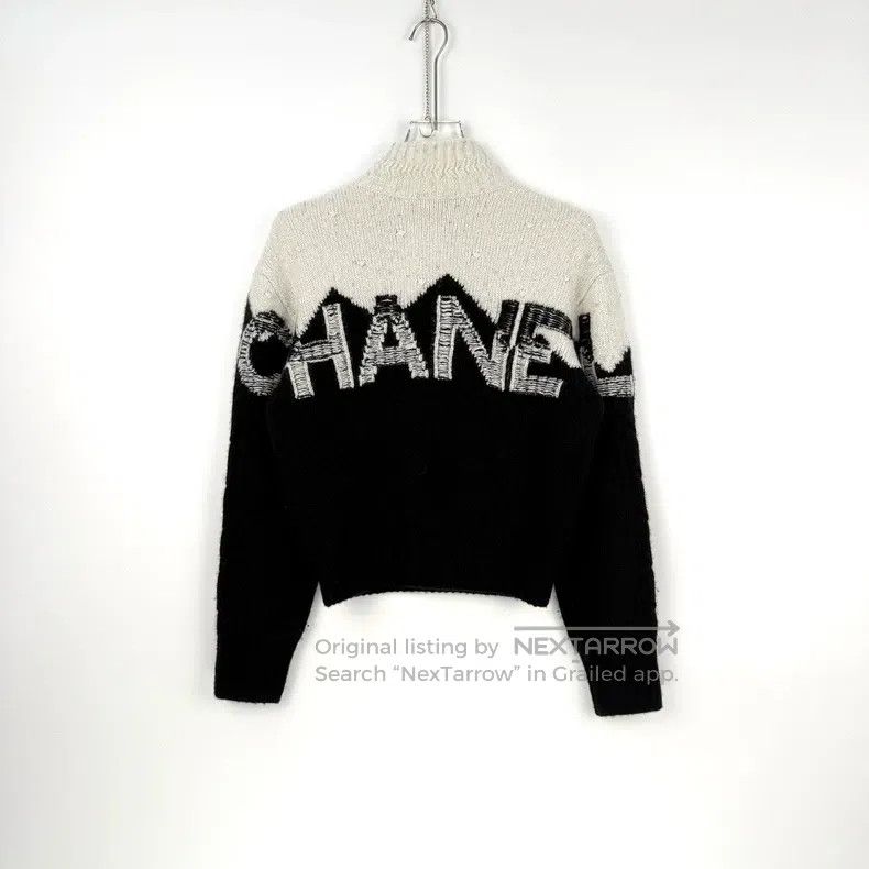 Chanel Chanel Black and white silver glitter cashmere sweater Size XS / US 0-2 / IT 36-38 - 4 Thumbnail