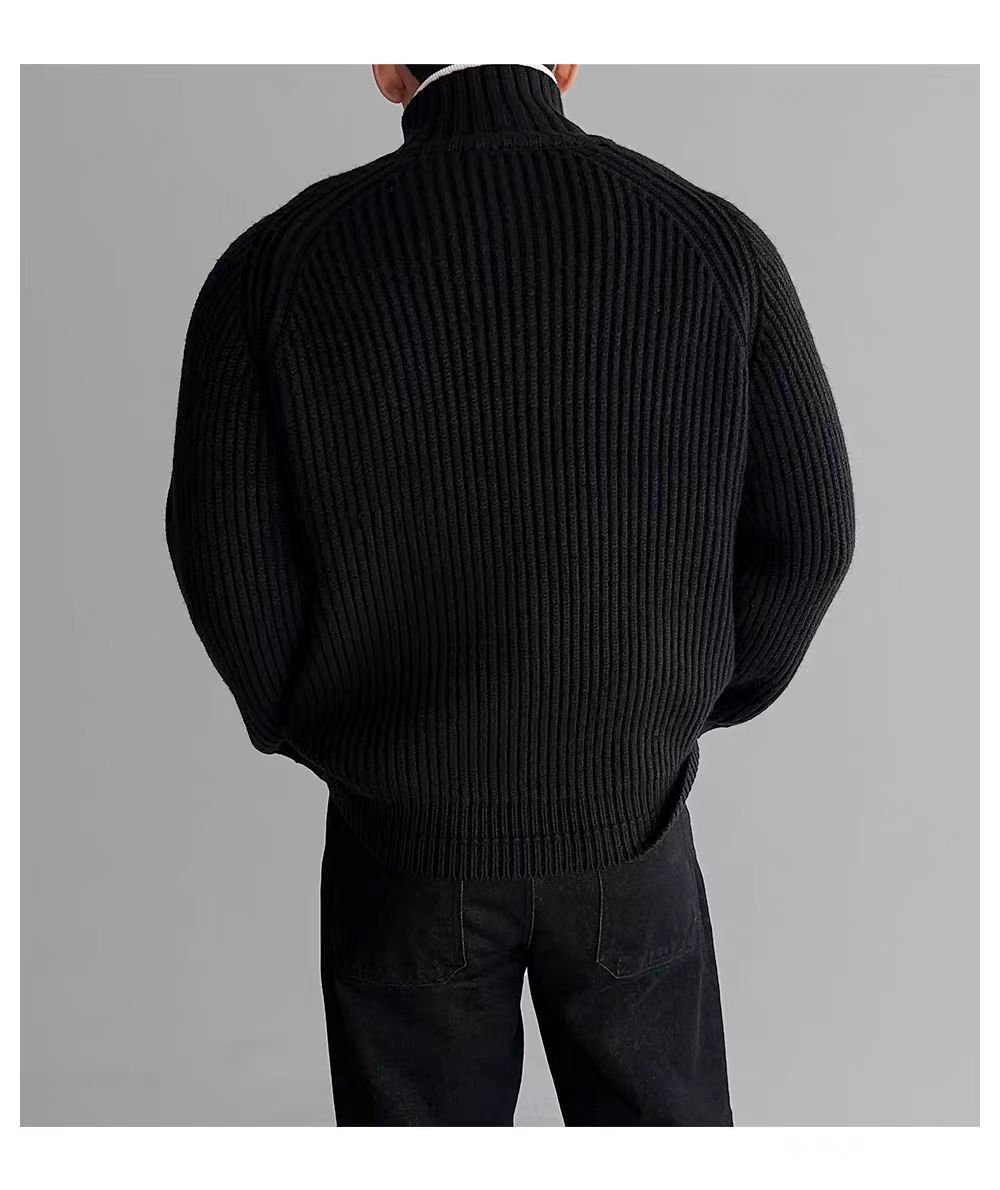 Japanese Brand Vintage Black Double Zipper Knit Stand-Up XL Jacket Coat Size US XL / EU 56 / 4 - 7 Thumbnail