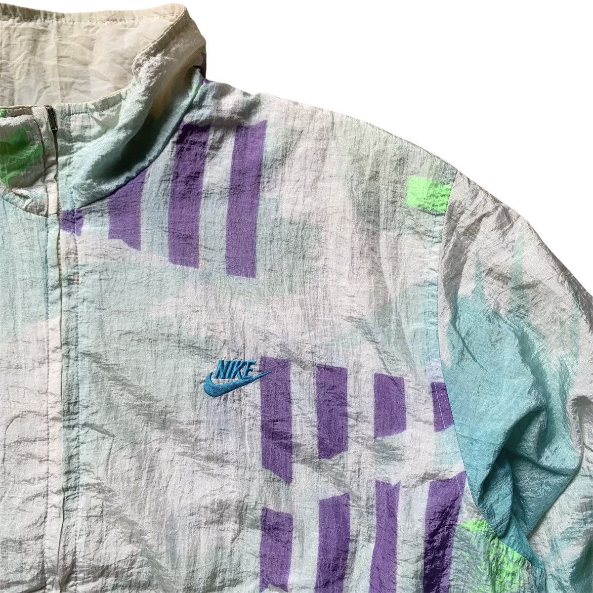 Nike Vintage 90's NIKE EEL nylon reversible windbreaker jacket Size US XL / EU 56 / 4 - 3 Thumbnail