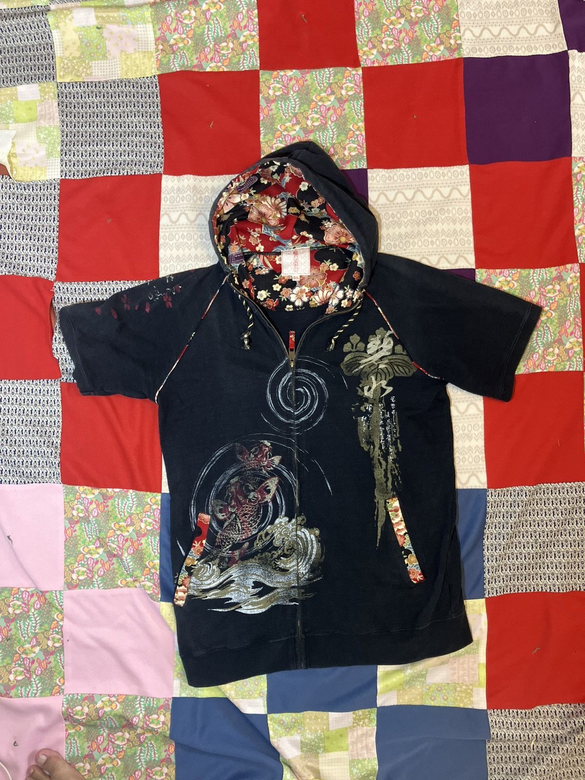 Japanese Brand Sukajan Koi Fish Archival Wagara Ryugi Assaku Size US L / EU 52-54 / 3 - 2 Thumbnail