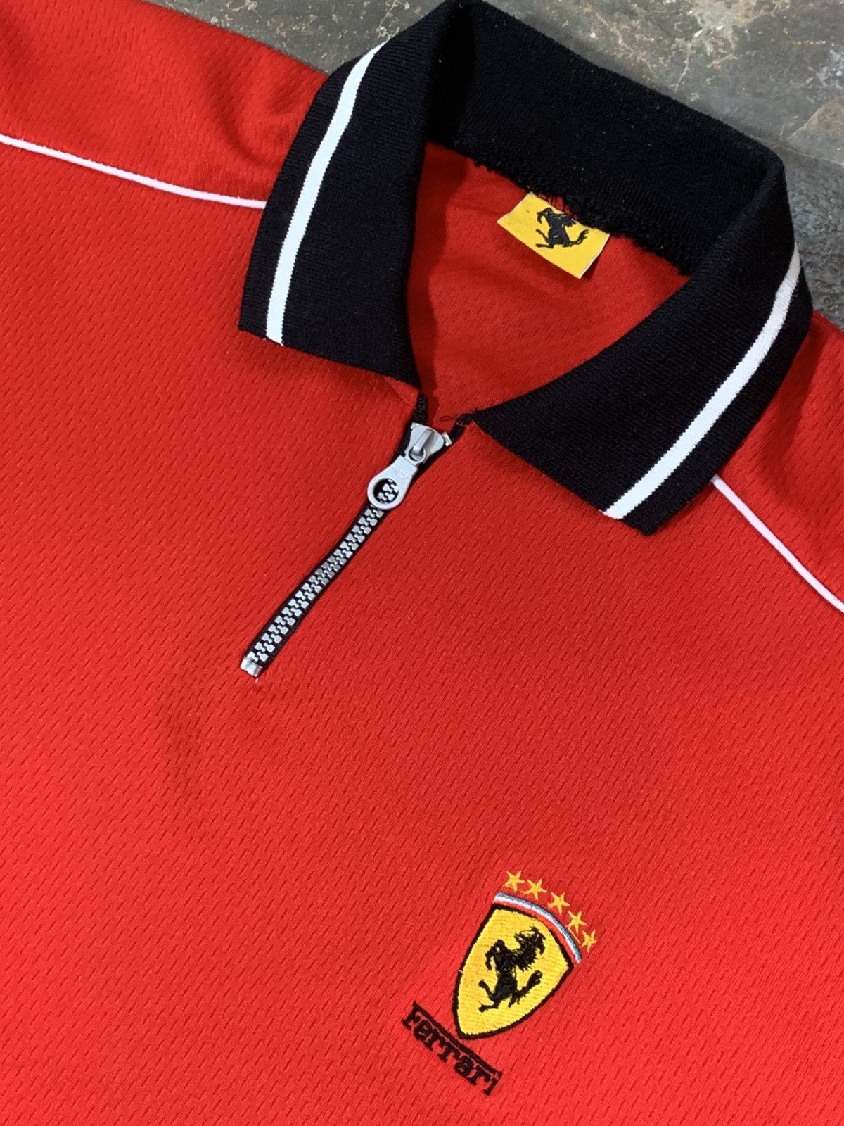 Ferrari Vintage 90's Ferrari Zipper Jersey Size US L / EU 52-54 / 3 - 2 Thumbnail