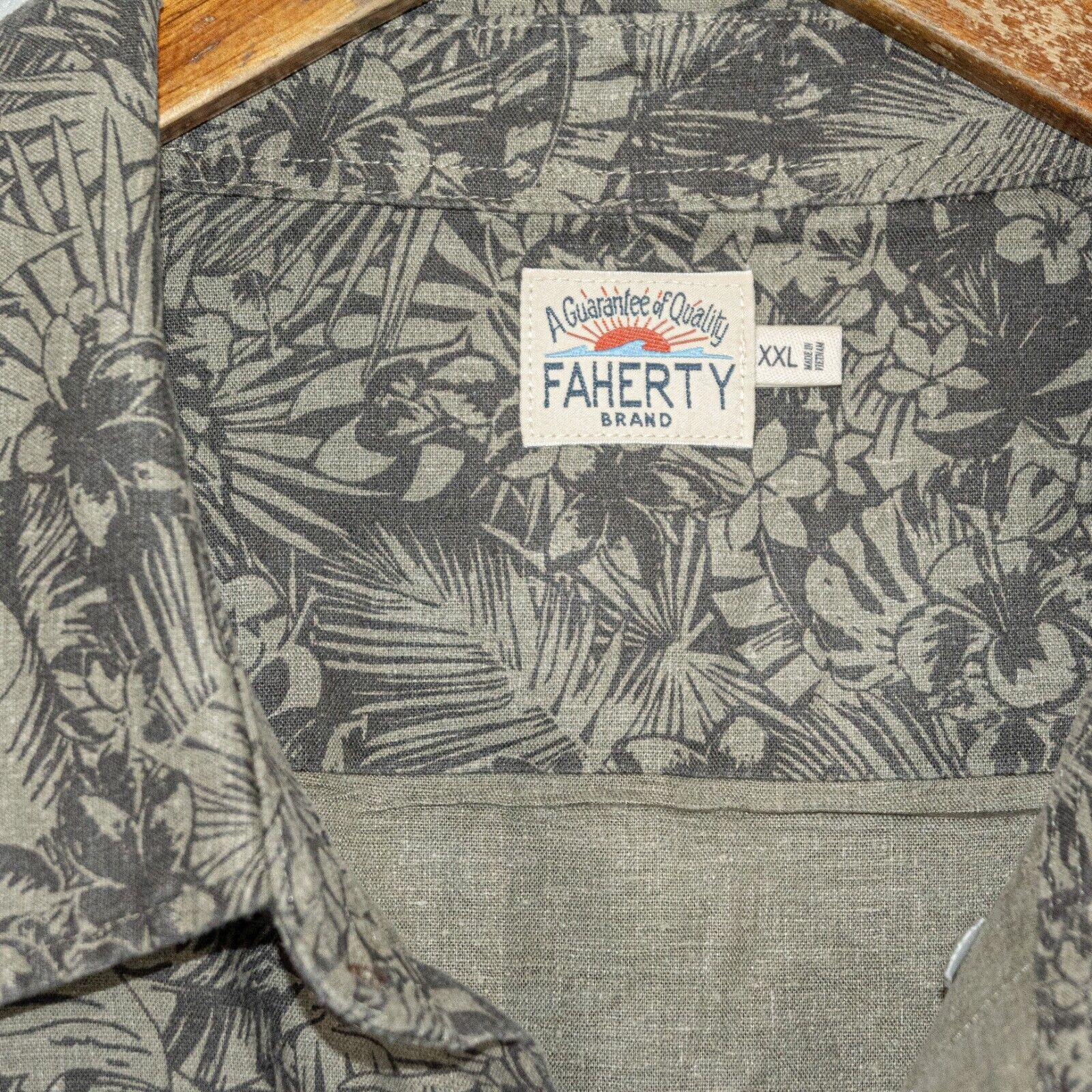 Faherty Faherty Brand Short Sleeve Button up Shirt Hemp Floral Size US XXL / EU 58 / 5 - 2 Thumbnail