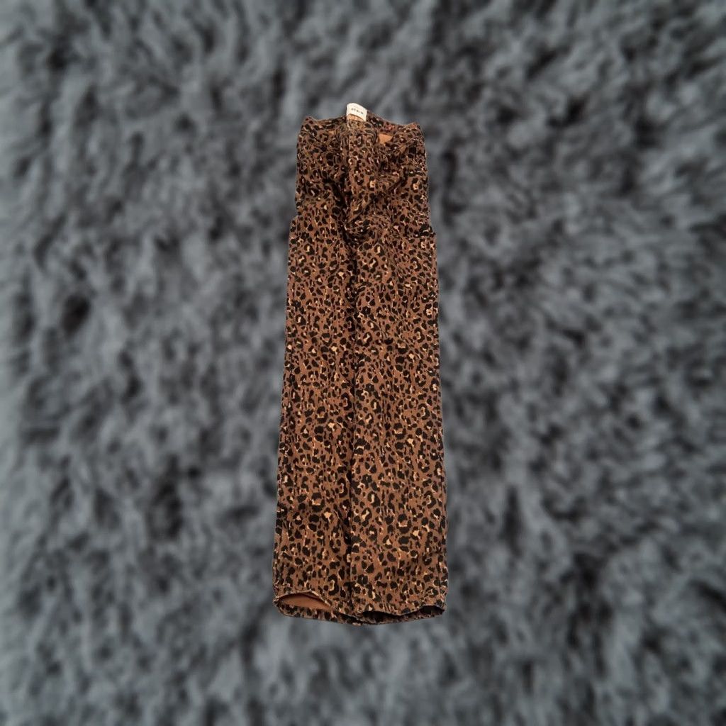Vintage Sezane France Design Art Leopard brown Denim Ankle Jeans Size 27" / US 4 / IT 40 - 1 Thumbnail
