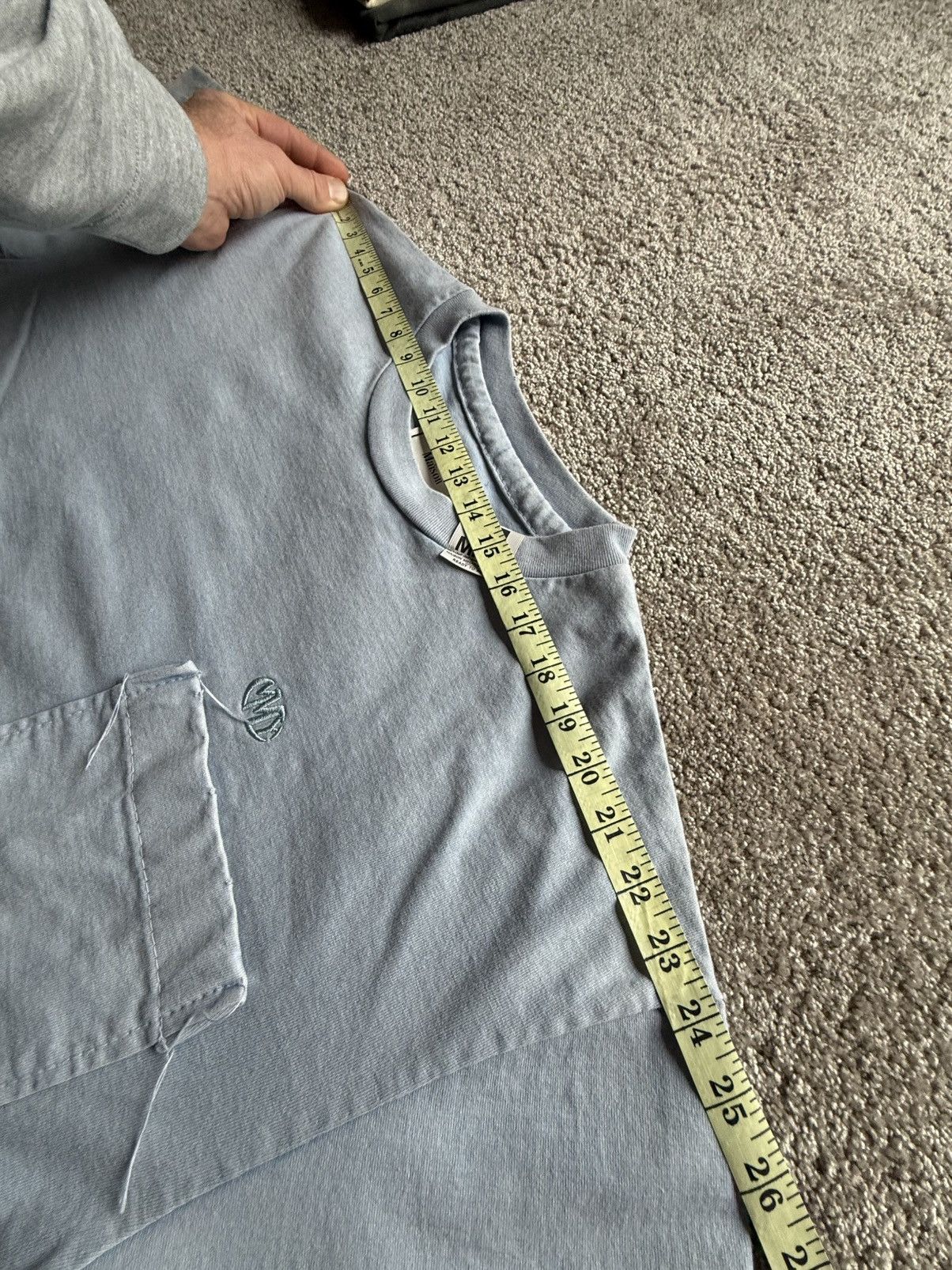 Maison MIHARA YASUHIRO Maison Mihara Yasuhiro blue amateur sewn distressed t shirt Size US M / EU 48-50 / 2 - 4 Thumbnail
