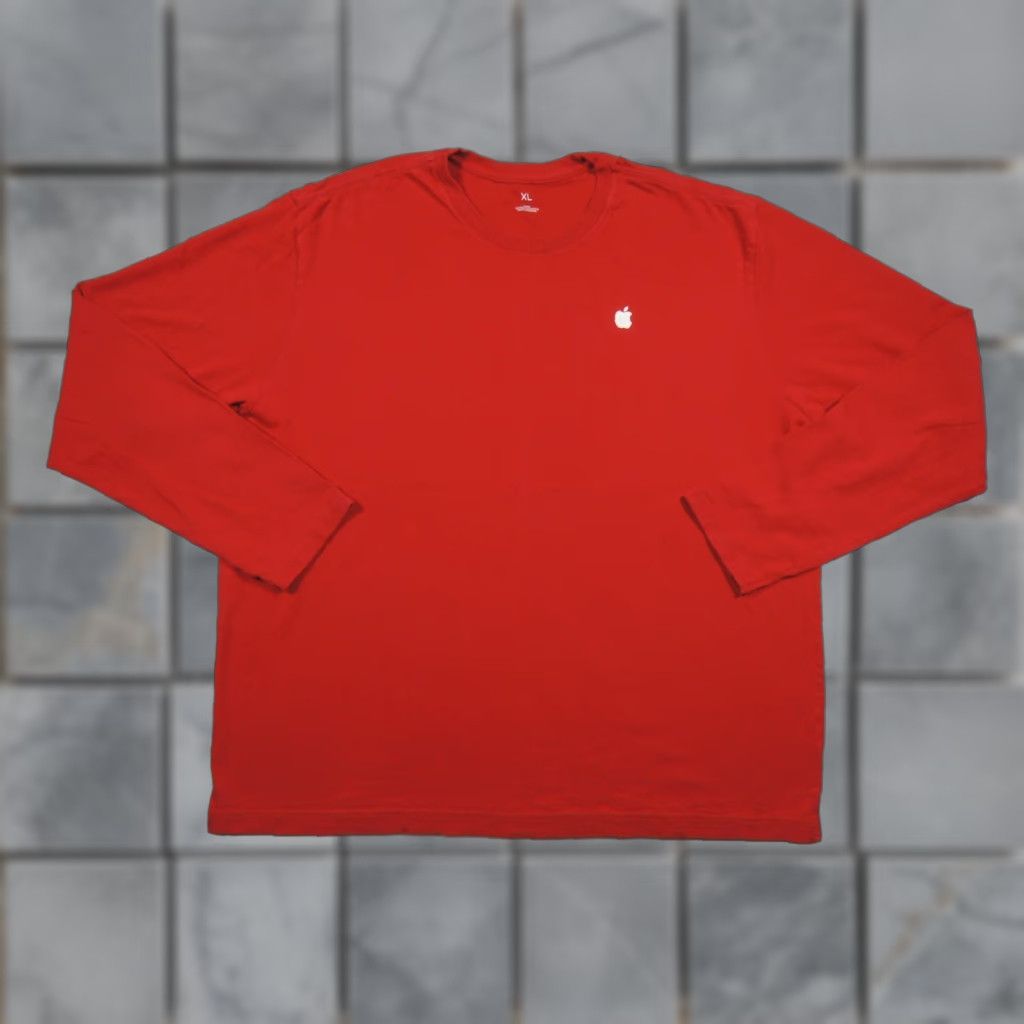 Apple VINTAGE Apple Shirt Mens XL Red Long Sleeve Computer Technology Store Employee Tee Size US XL / EU 56 / 4 - 1 Thumbnail