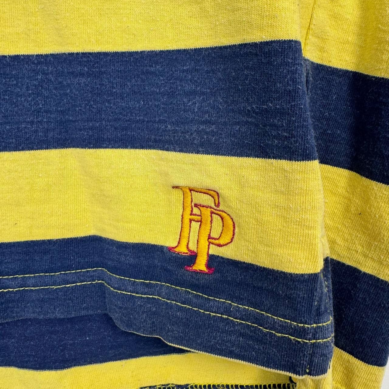 Fred Perry Fred Perry Striped Rugby Polo Shirt Yellow Blue Vintage L Size US L / EU 52-54 / 3 - 4 Thumbnail
