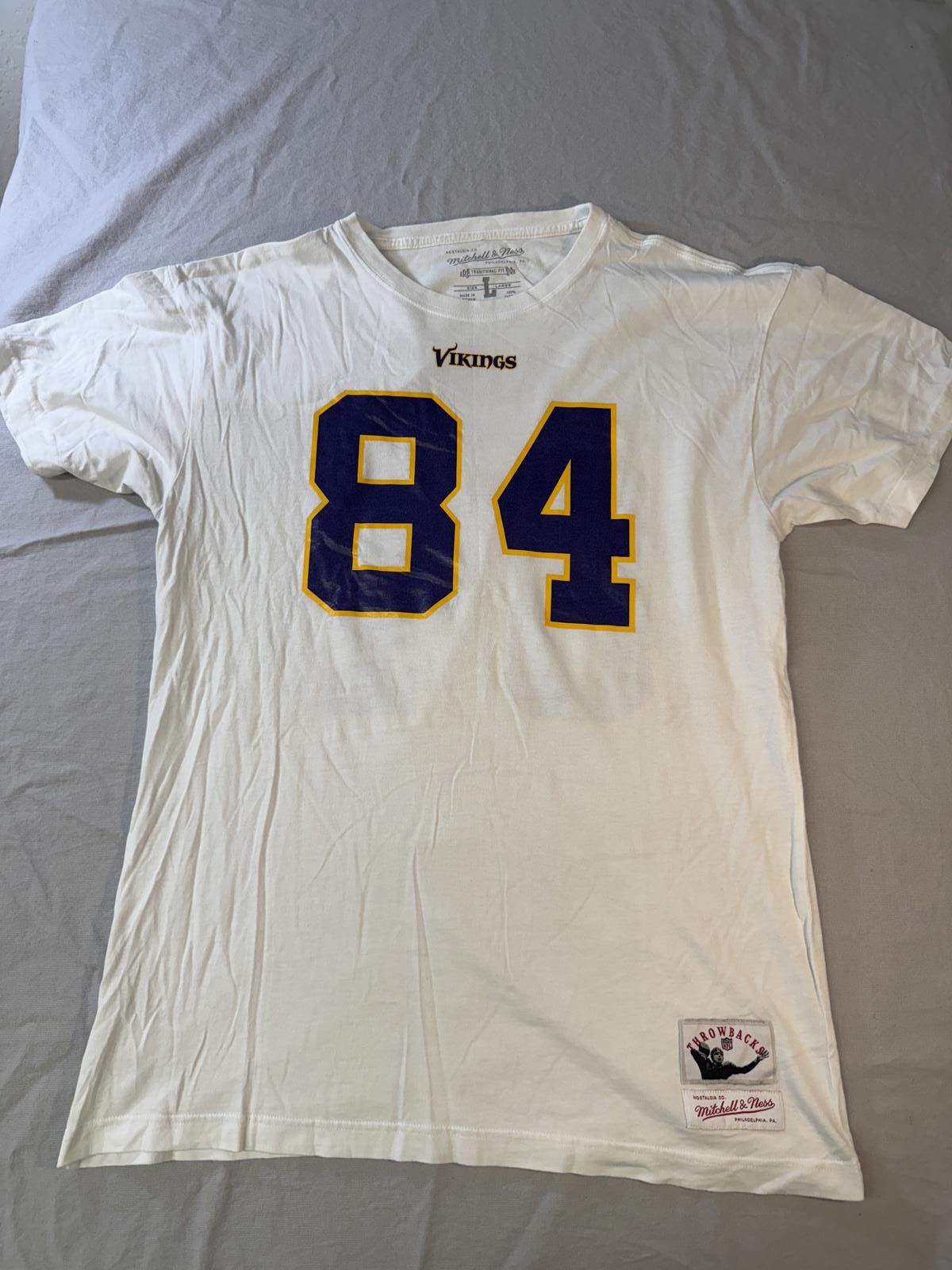 Mitchell & Ness Vikings Randy Moss 84 T-shirt Jersey Mitchell Ness Throwback Size US L / EU 52-54 / 3 - 1 Thumbnail