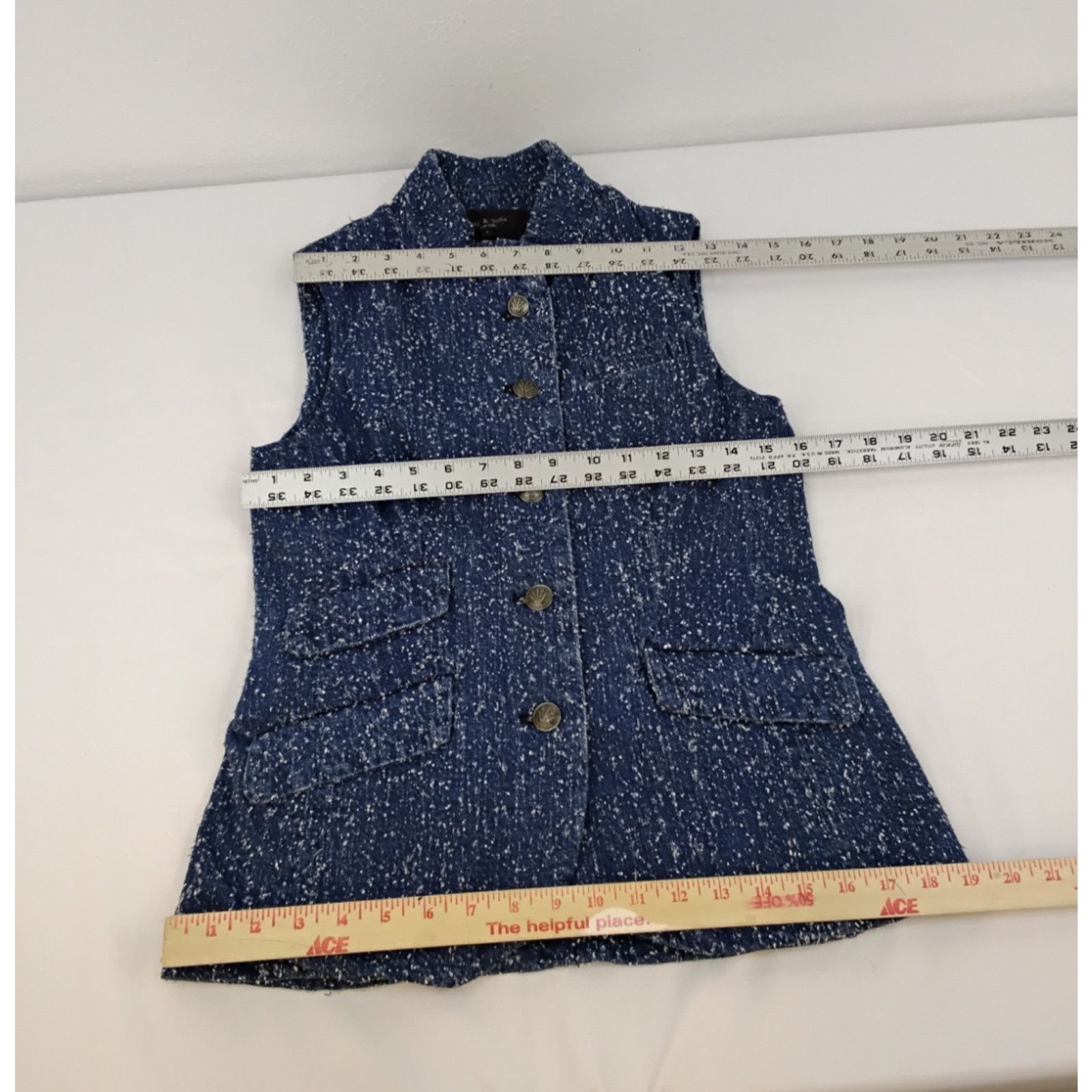 Rag & Bone Rag & Bone Slade Vest Women's 2 Blue Tweed Sleeveless Top Size XS / US 0-2 / IT 36-38 - 9 Thumbnail
