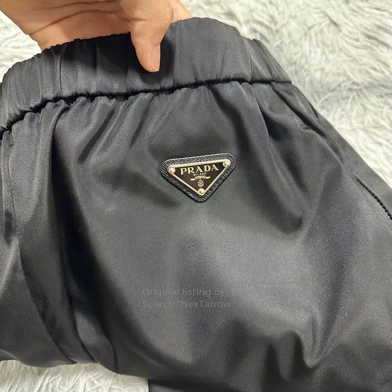 Prada Prada Triangle logo side-zip nylon trousers black size 44 Size US 28 / EU 44 - 3 Thumbnail
