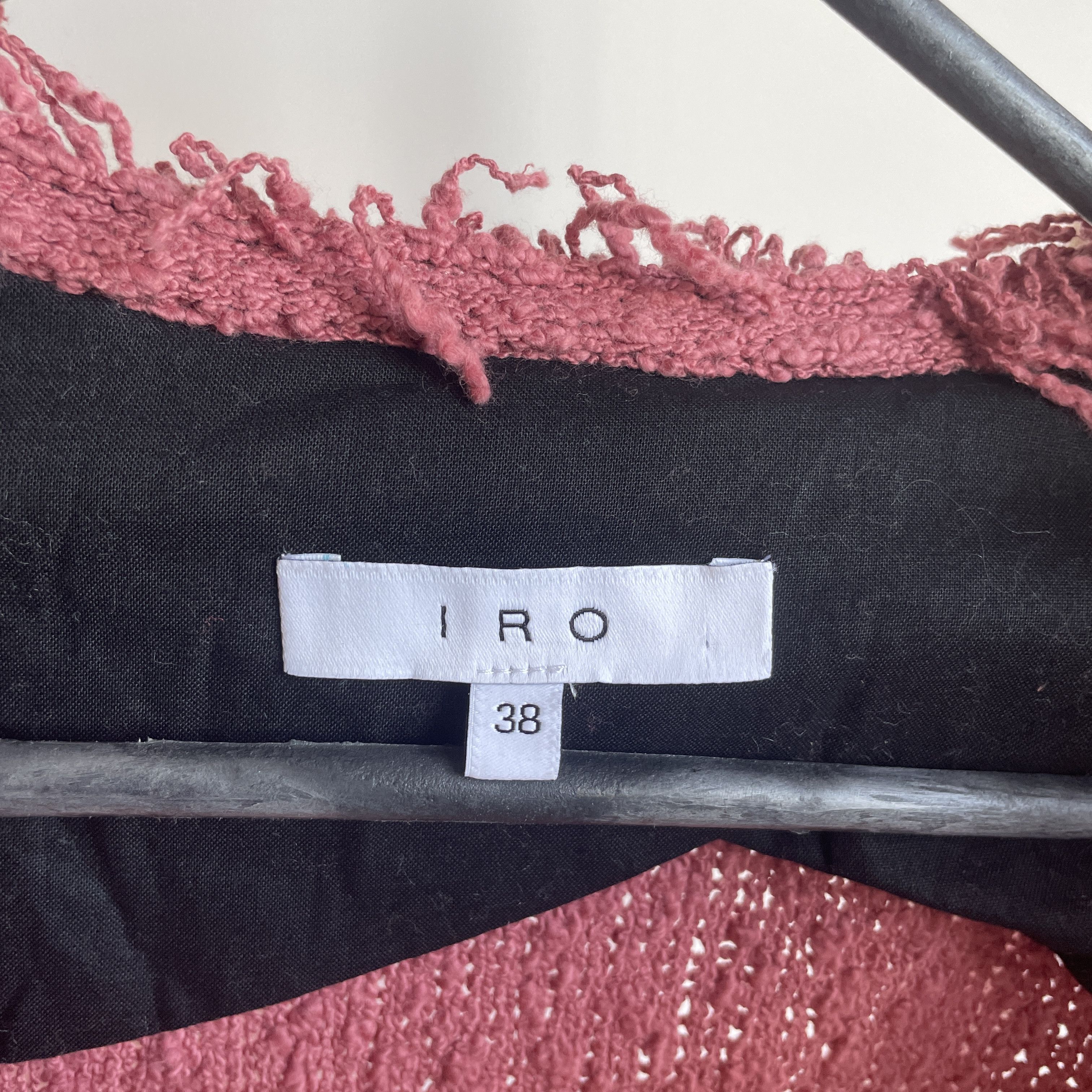 Iro Iro Shavani Open Front Fringe Boucle Tweed Womens Blazer Size S / US 4 / IT 40 - 8 Thumbnail