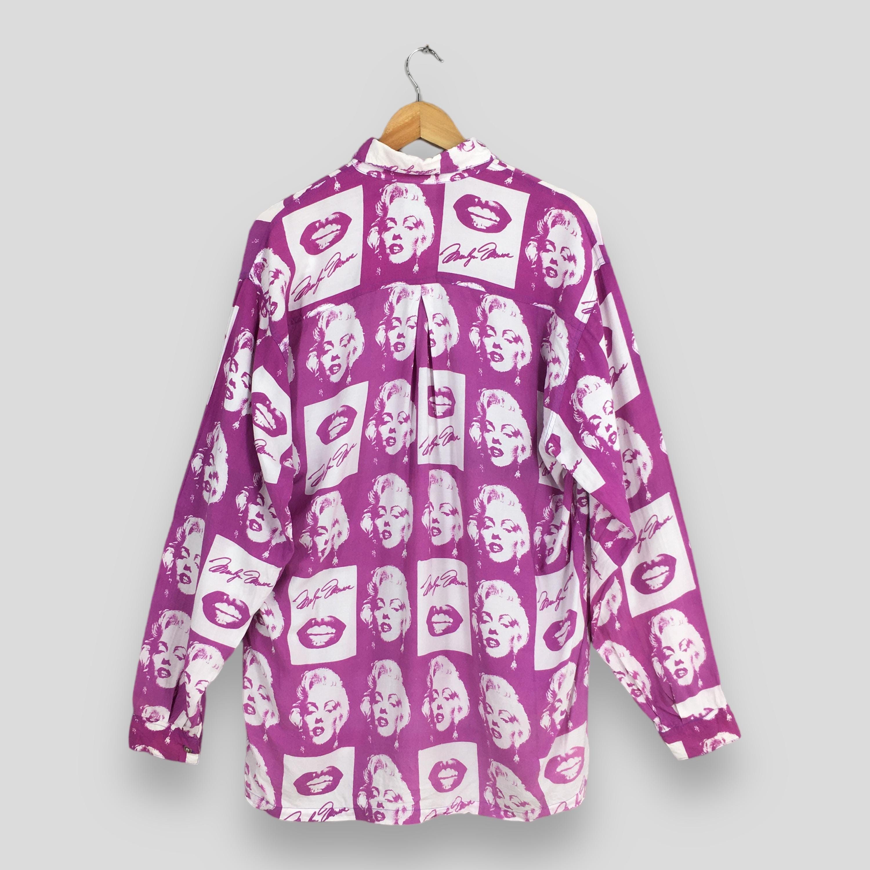 Vintage Vintage 90s Iconic Marilyn Monroe Pink Shirt Large Size US L / EU 52-54 / 3 - 8 Thumbnail