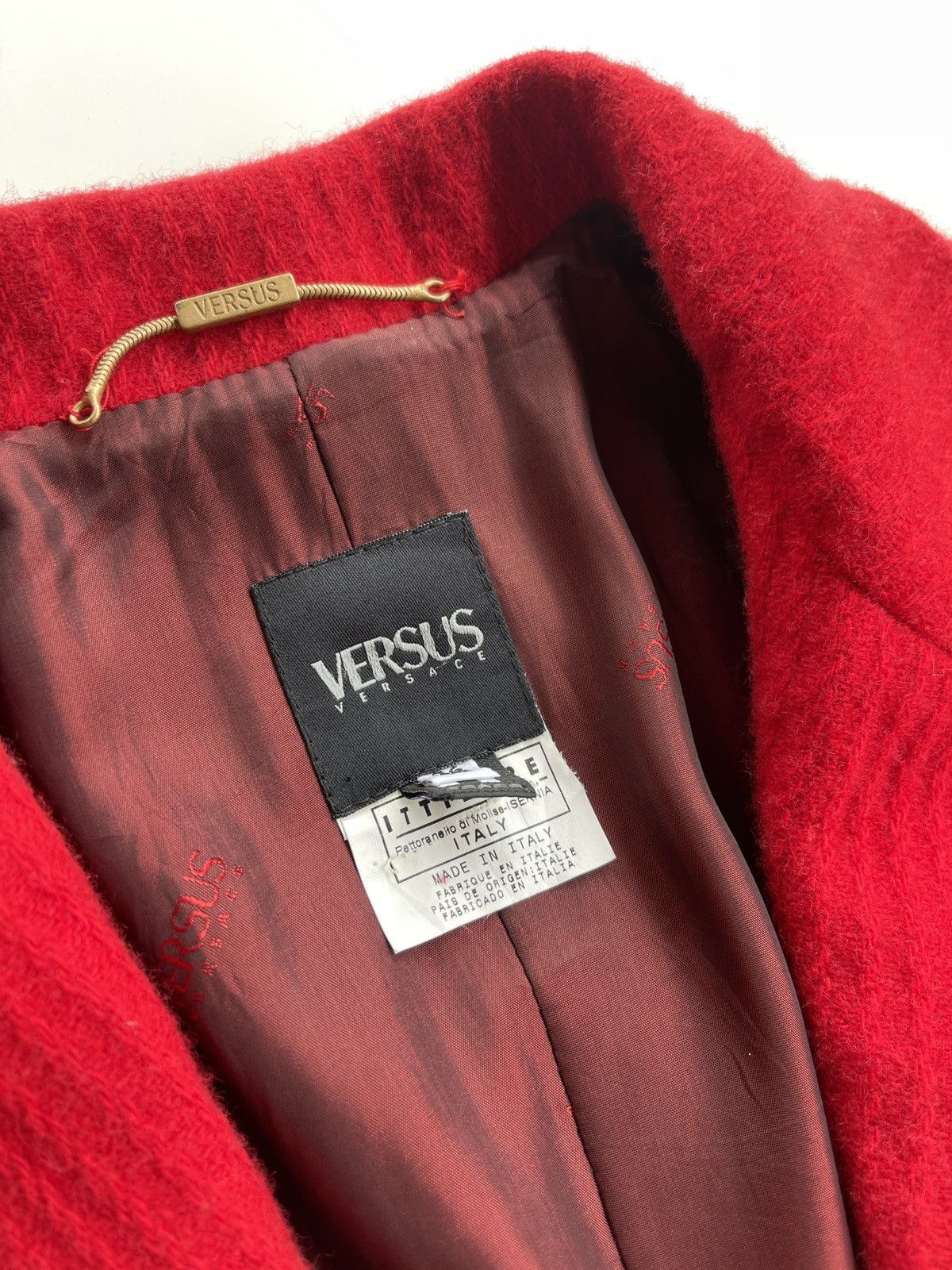 Versus Versace Versus Versace Red Luxury Long Coat Size S / US 4 / IT 40 - 5 Thumbnail
