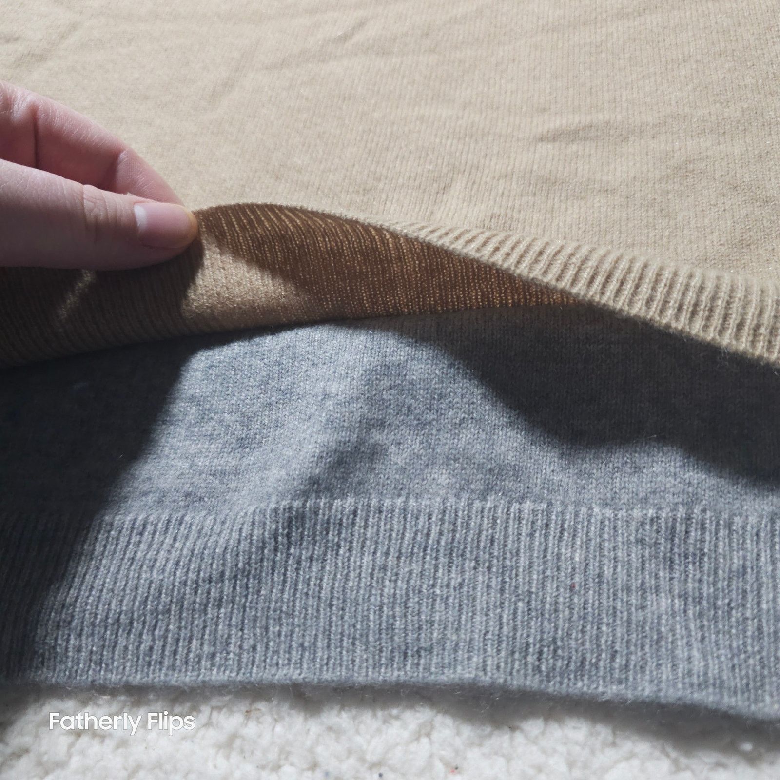 Other Halogen 100% Cashmere Sweater Small Petite Tan Gray Mixed Size S / US 4 / IT 40 - 3 Thumbnail