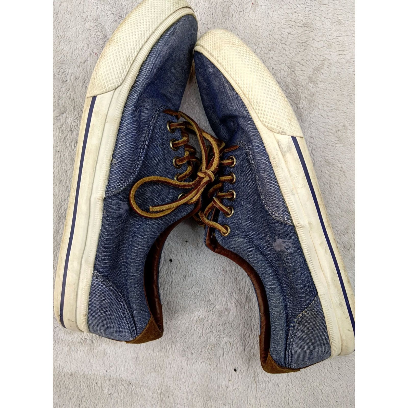 Ralph Lauren Polo Ralph Lauren Shoes Mens 8 D Vaughn Saddle Sneakers Blue Fabric Heritage 11501 Ralph Lauren Mens Shoes Size US M / EU 48-50 / 2 - 7 Thumbnail