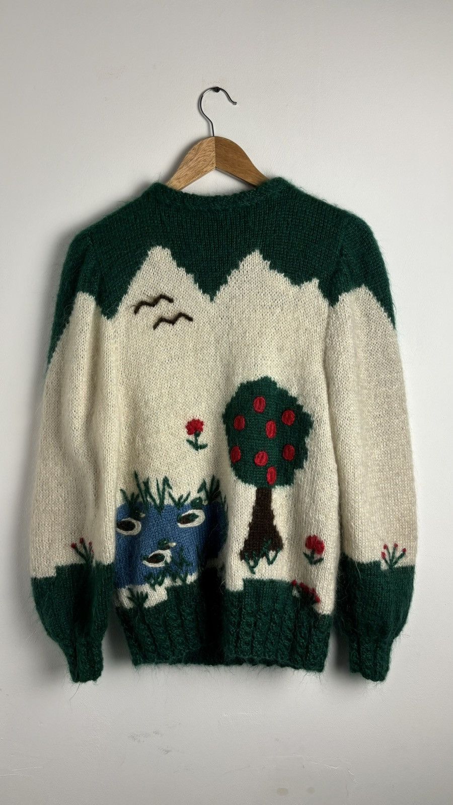 Handmade Vintage Mohair Pond Life Knitted Cardigan Size ONE SIZE - 9 Thumbnail