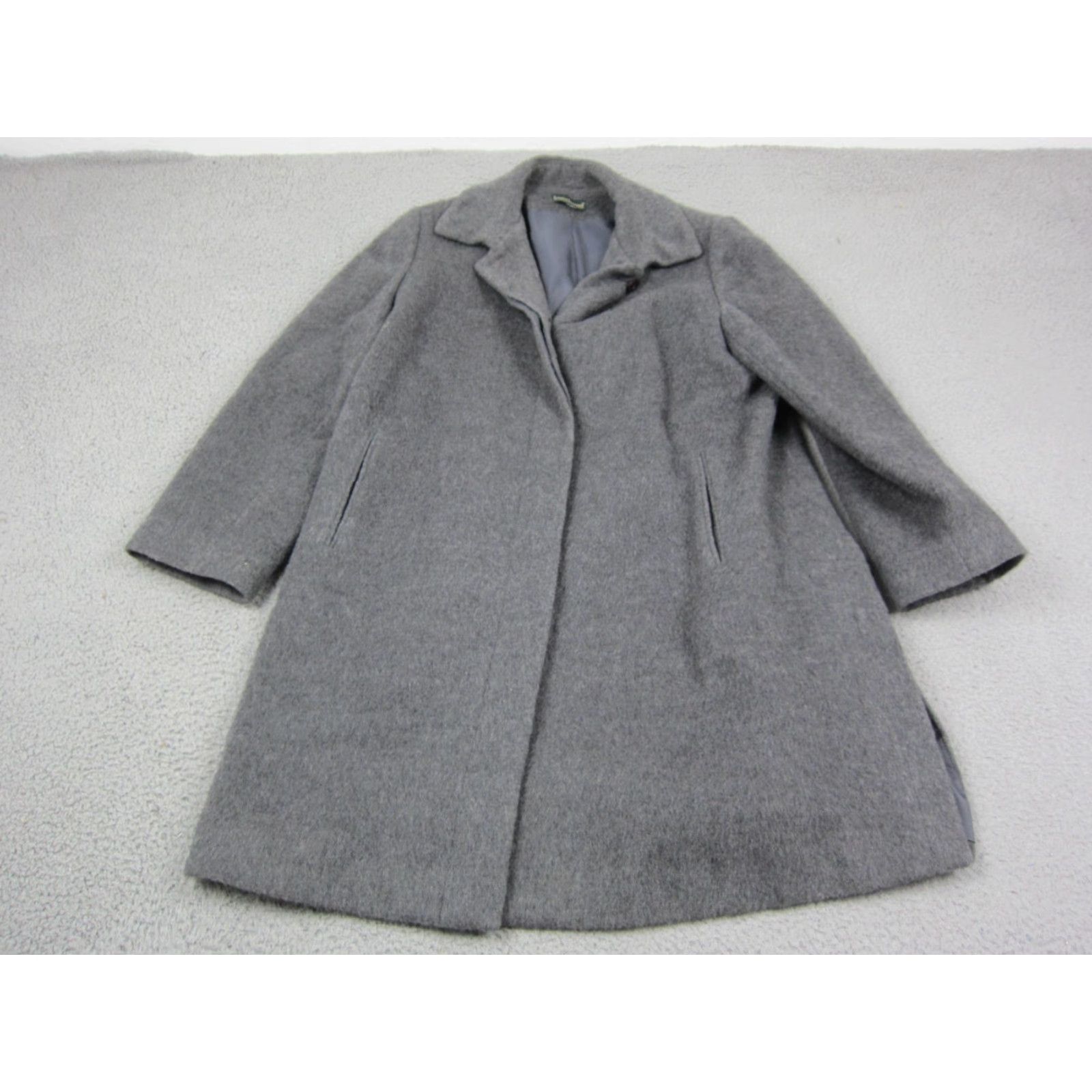 Vintage VINTAGE harvé benard Jacket Womens XL Gray Wool Overcoat 80s 90s Classic Size XL / US 12-14 / IT 48-50 - 2 Thumbnail